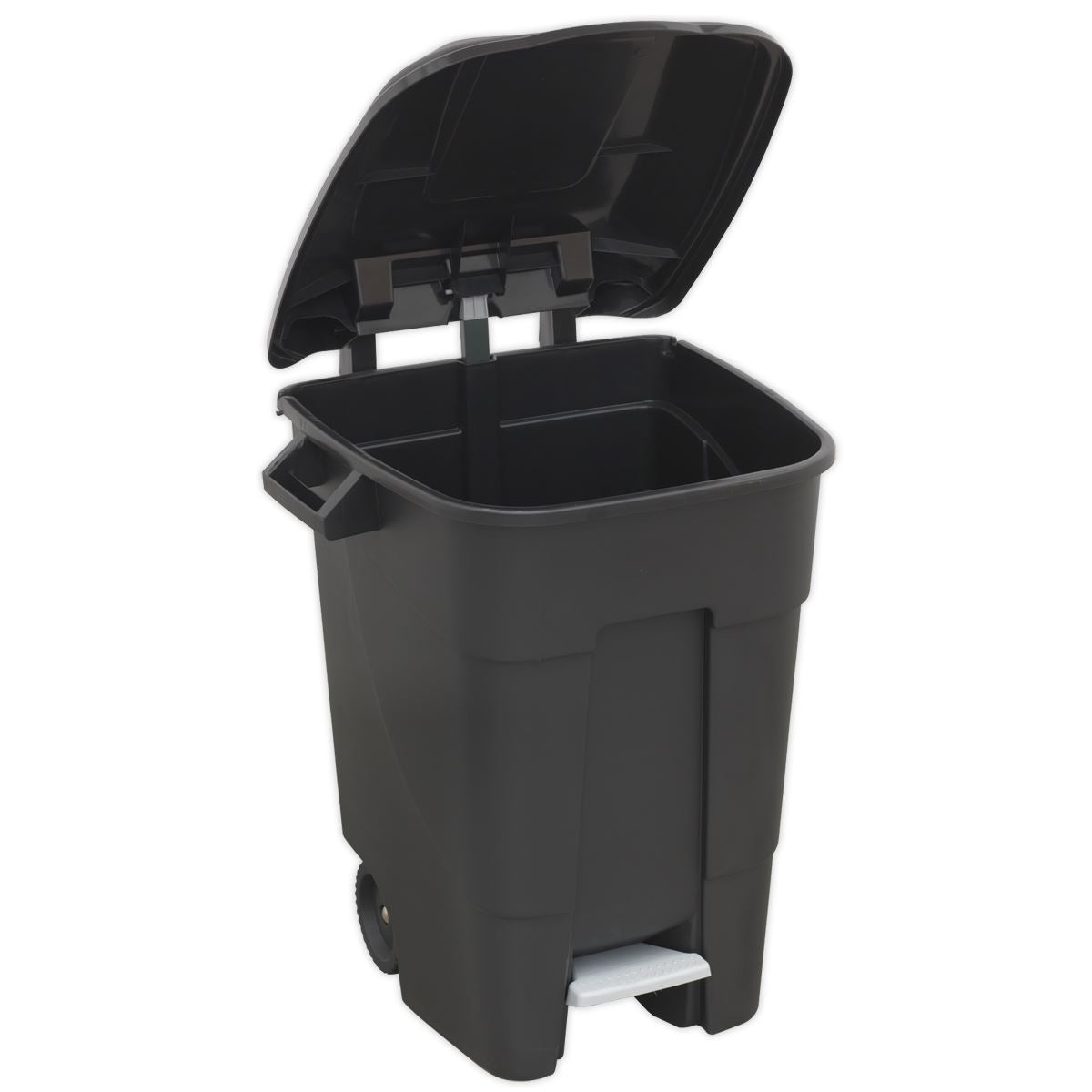 Sealey BM100P Refuse/Wheelie Bin with Foot Pedal 100L - Black Sealey