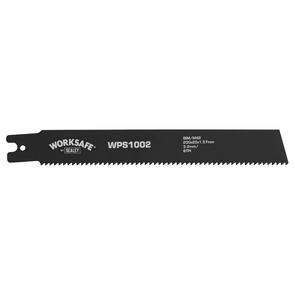 Sealey WPS1002 Pipe Saw Blade 200 x 25 x 1.7mm 8tpi - Pack of 5 Sealey