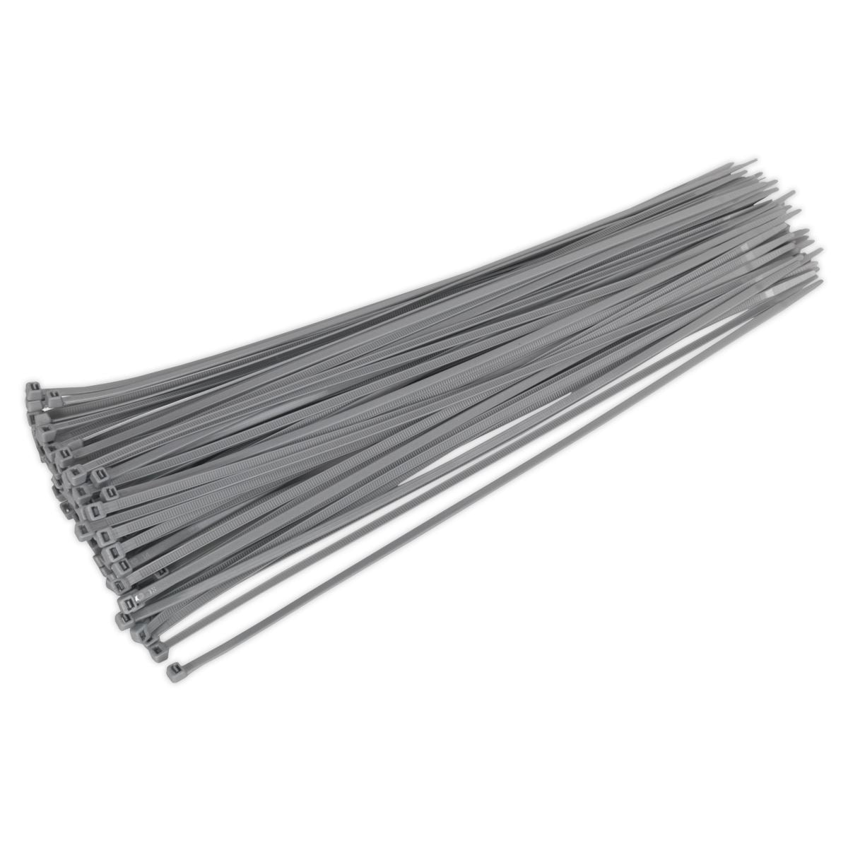 Sealey CT38048P100S Cable Tie 380 x 4.4mm Silver Pack of 100 Sealey