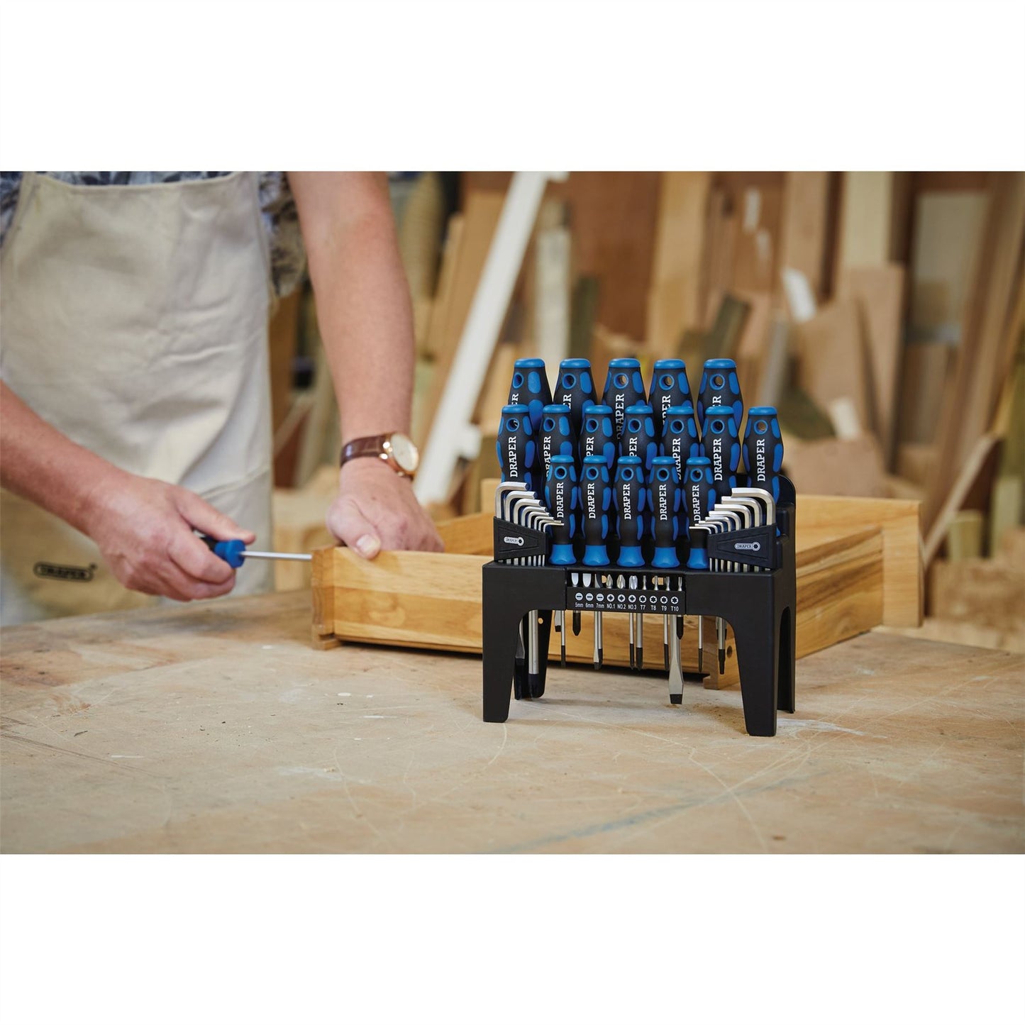 Draper 81294 Soft Grip Screwdriver Hex. Key and Bit Set 44 Piece Draper