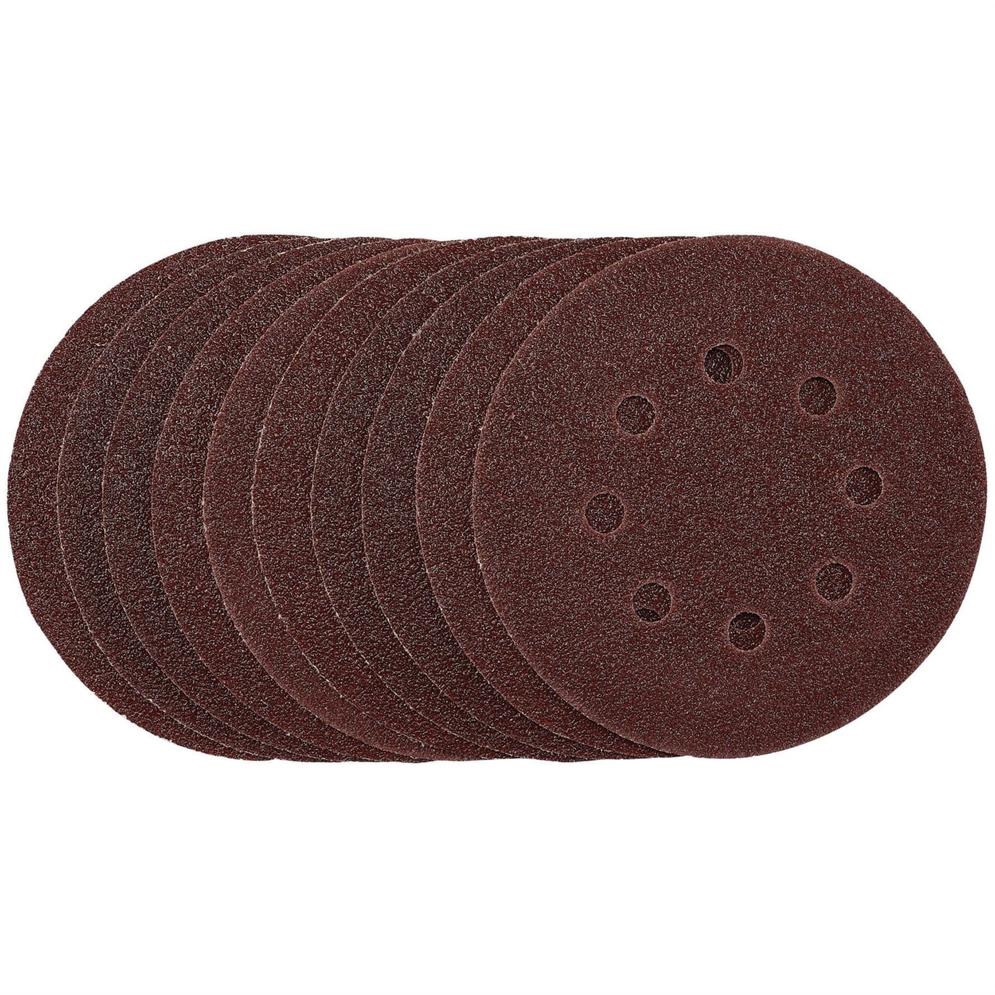 Draper 54392 Punched Sanding Discs 125mm Hook & Loop 40 Grit Pack of 10 Draper
