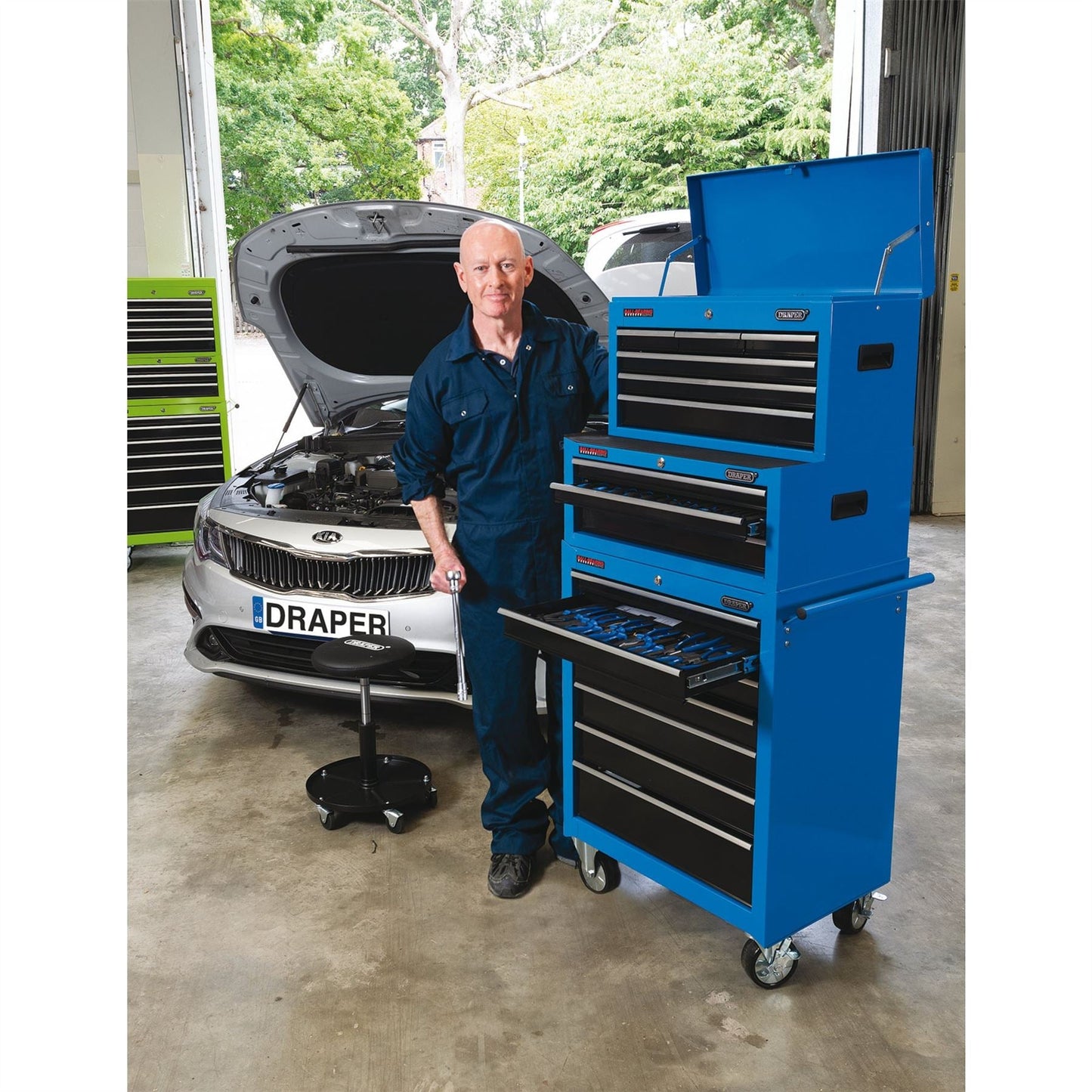 Draper 14898 Tool Chest 8 Drawer 26" Blue Draper