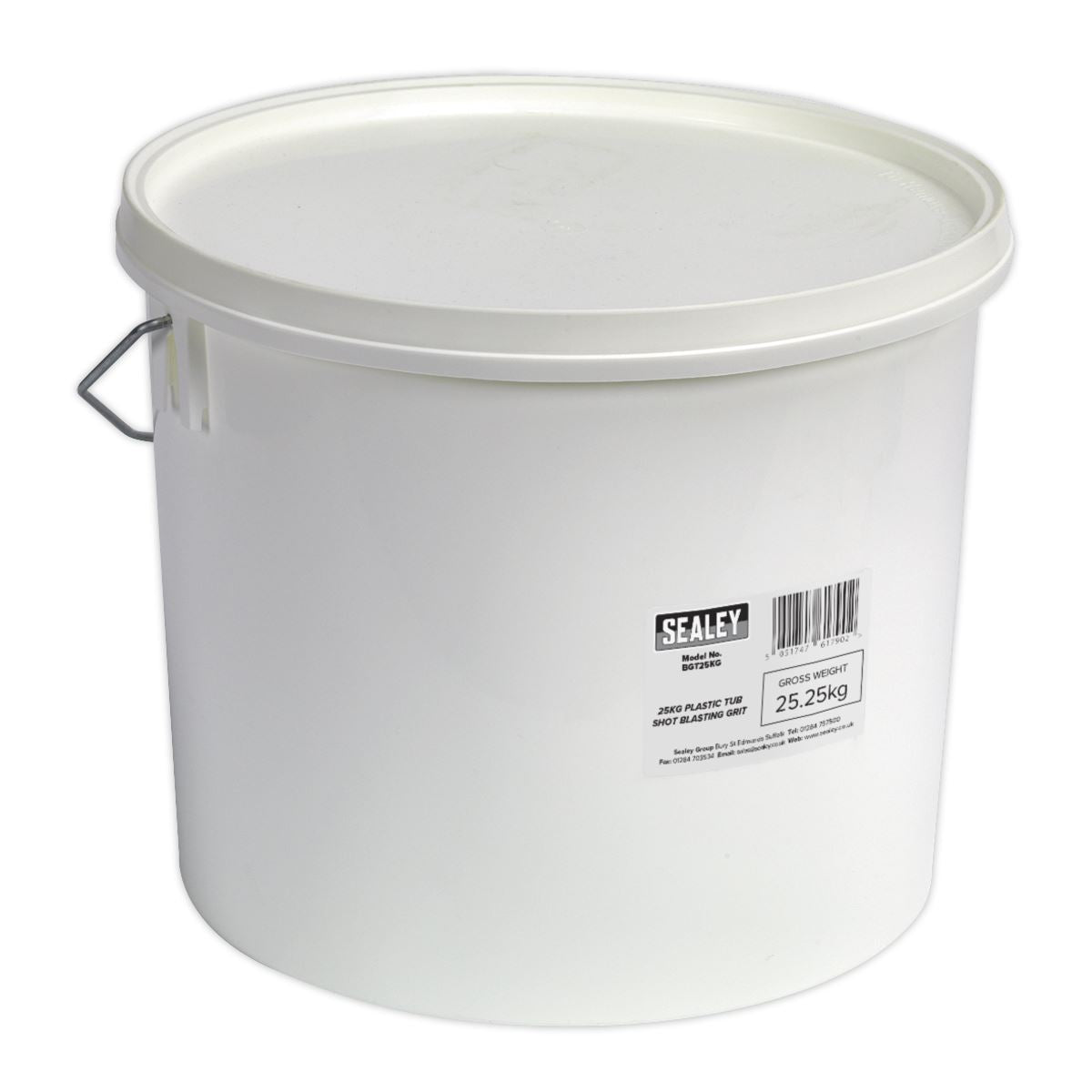 Sealey BGT25KG Shot Blasting Grit 25kg Plastic Tub Sealey