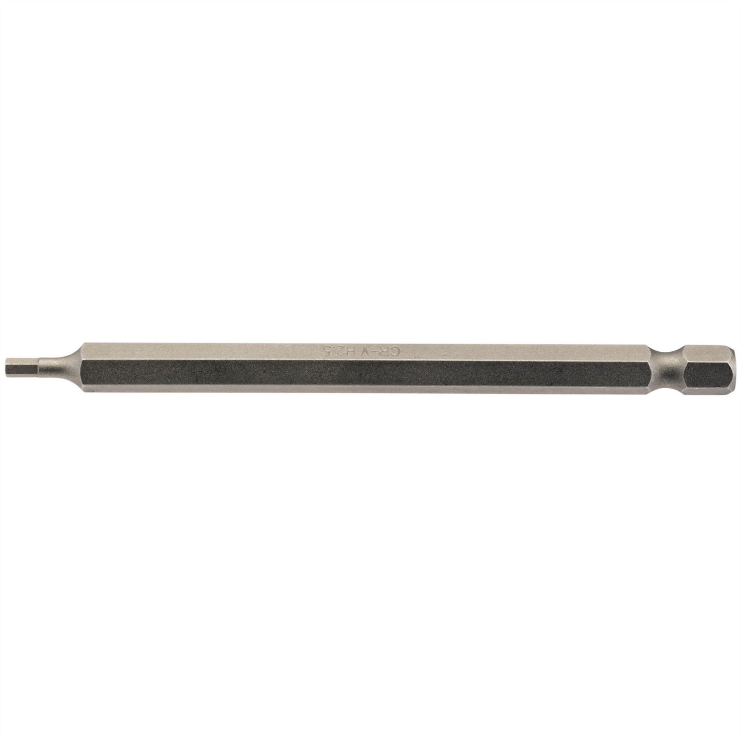 Draper 64371 Hexagonal Insert Bit 2.5mm 1/4" Hex 100mm Long Pack of 1 Draper