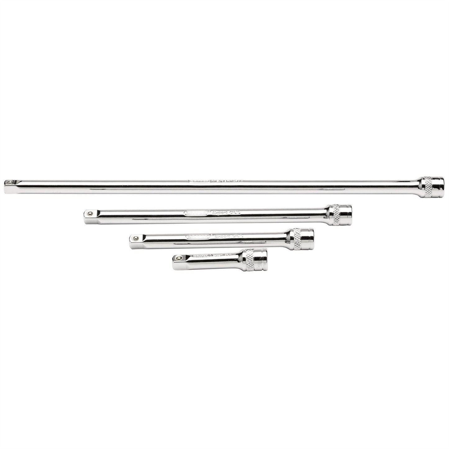 Draper 16765 Extension Bar Set 1/4" Sq. Dr. Polished Chrome 4 Piece Draper