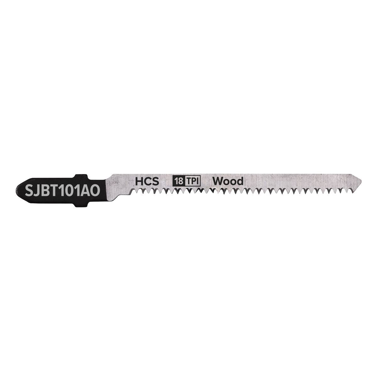 Sealey SJBT101AO Jigsaw Blade Hard Wood 83mm 18tpi - Pack of 5 Sealey