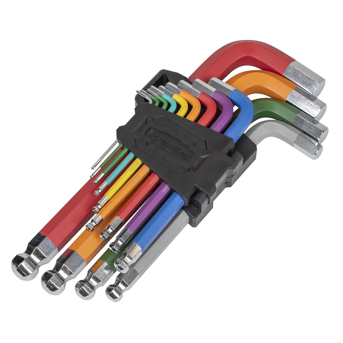 Sealey AK7192 Jumbo Ball-End Hex Key Set 13pc Colour-Coded Anti-Slip Sealey