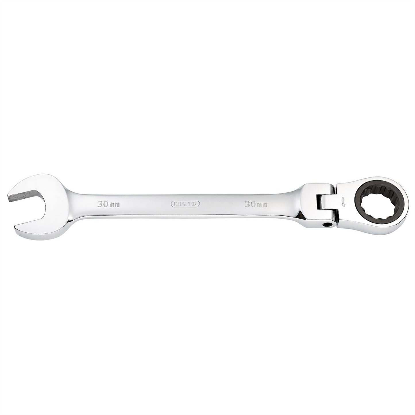 Draper 52027 HI-TORQ® Metric Flexible Head Ratcheting Combination Spanner 30mm Draper