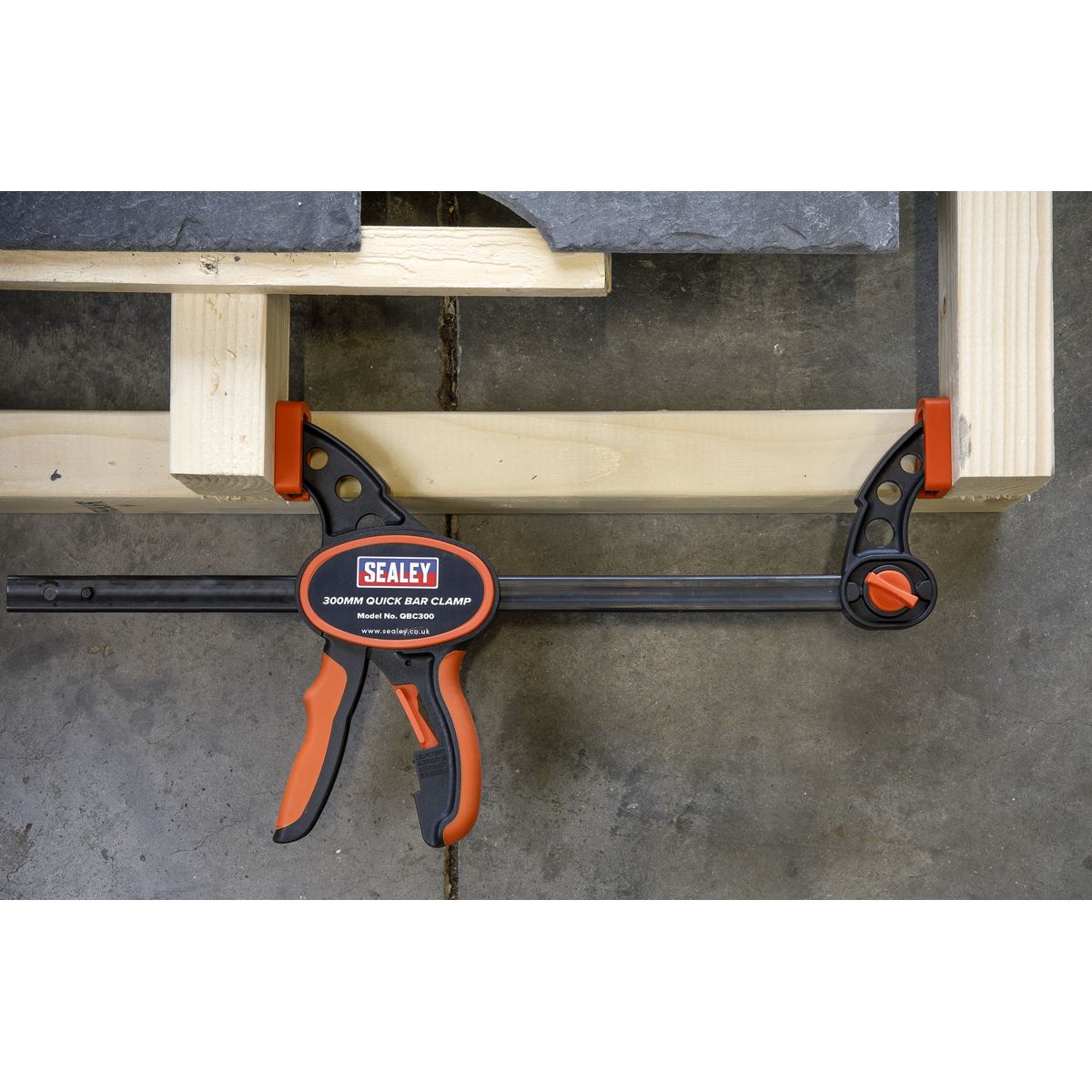 Sealey QBC3002 Quick Bar Clamp 300mm - 2pc Set Sealey