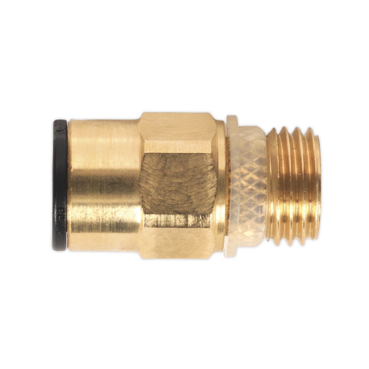 Sealey JGBC814 Brass SuperThread Straight Adaptor 8mm x 1/4"BSP Pack of 2 Sealey