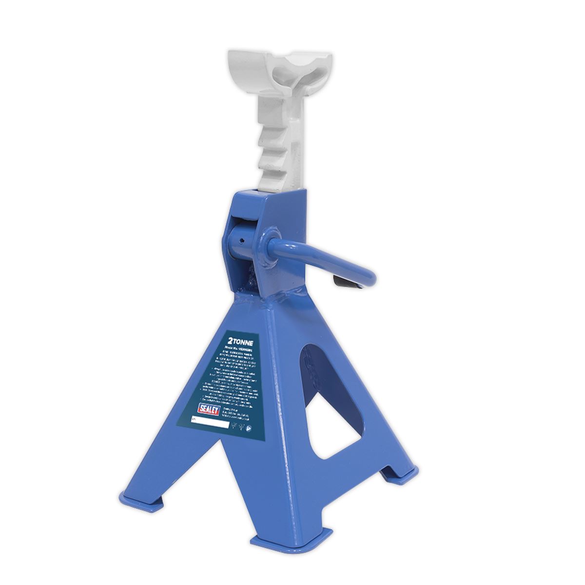 Sealey VS2002BL Ratchet Type Axle Stands (Pair) 2 Tonne Capacity per Stand - Blue Sealey