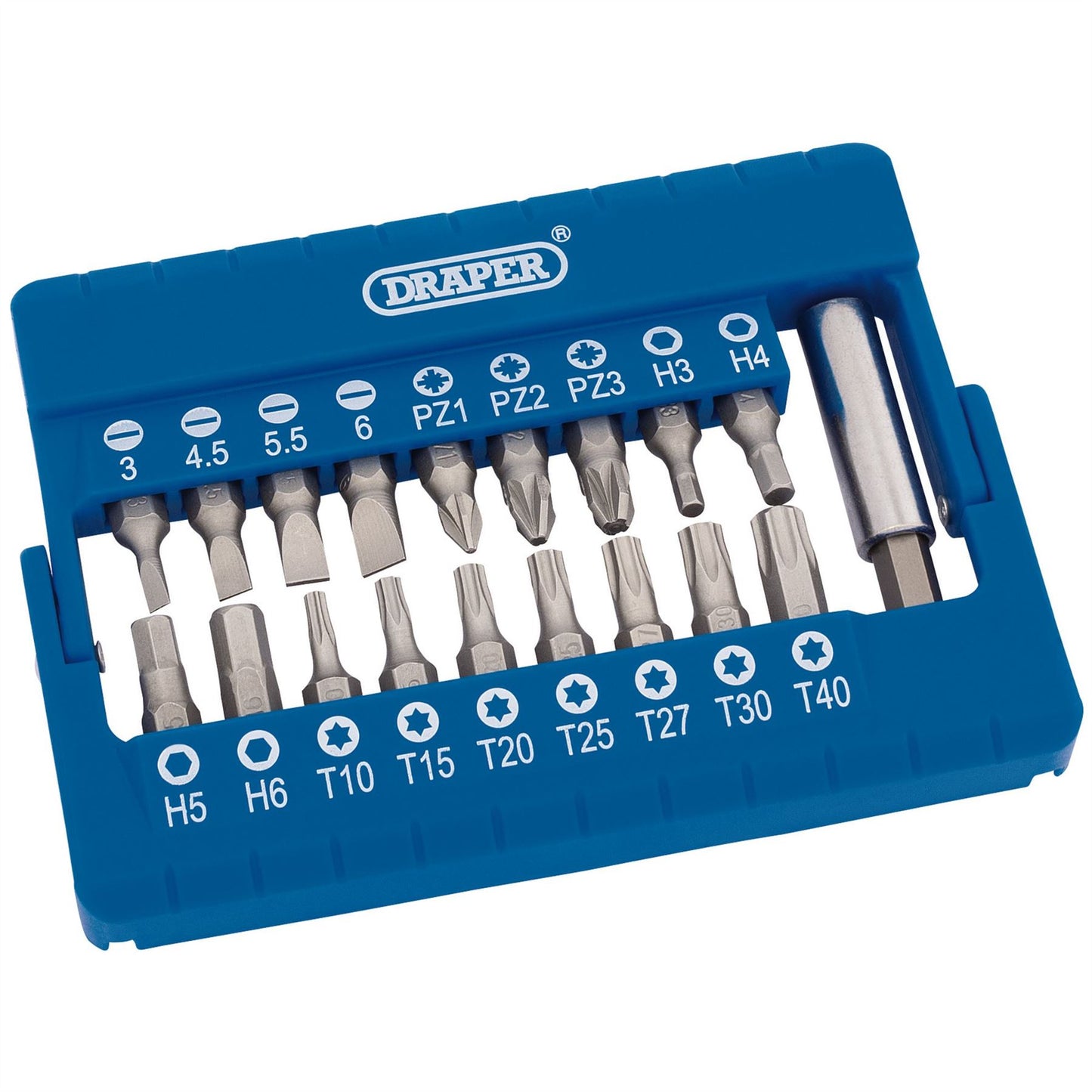 Draper 82393 Screwdriver and Magnetic Bit Holder Set 19 Piece Draper