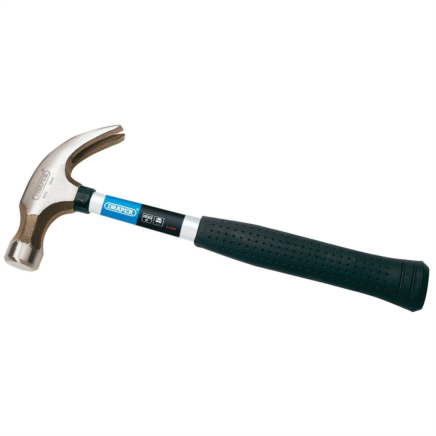 Draper 51223 Claw Hammer with Steel Tubular Shaft 450g/16oz Draper