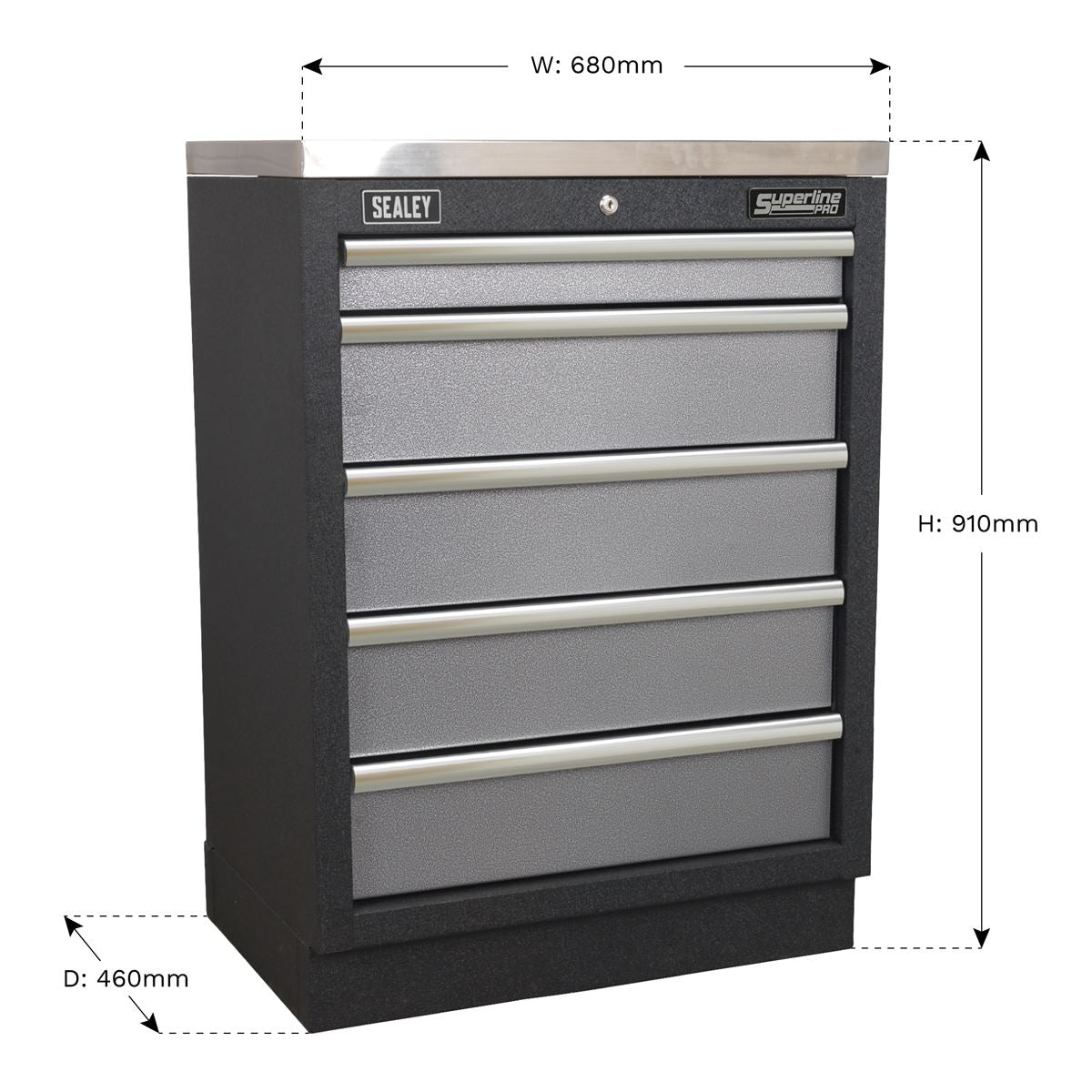 Sealey APMS59 Modular 5 Drawer Cabinet 680mm Sealey