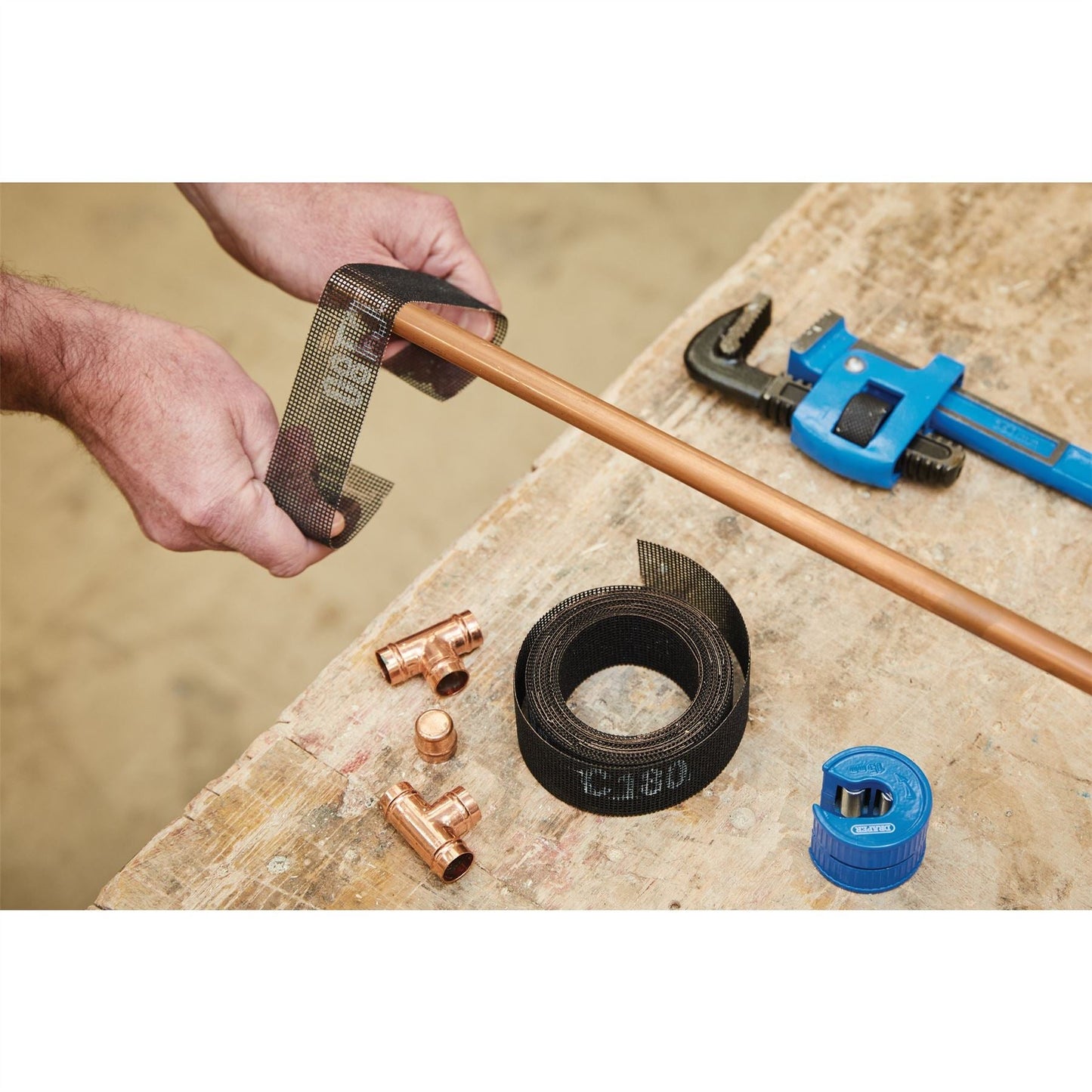 Draper 37791 Silicon Carbide Abrasive Roll 38mm x 5m 180 Grit Draper