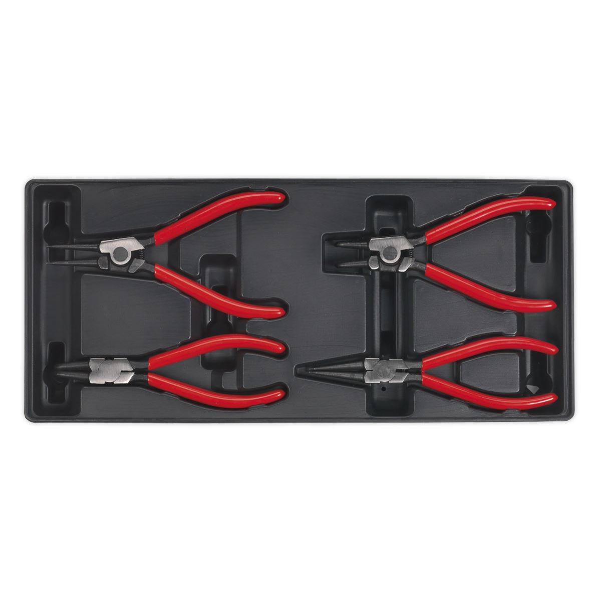 Sealey TBT03 Tool Tray with Circlip Pliers Set 4pc Sealey