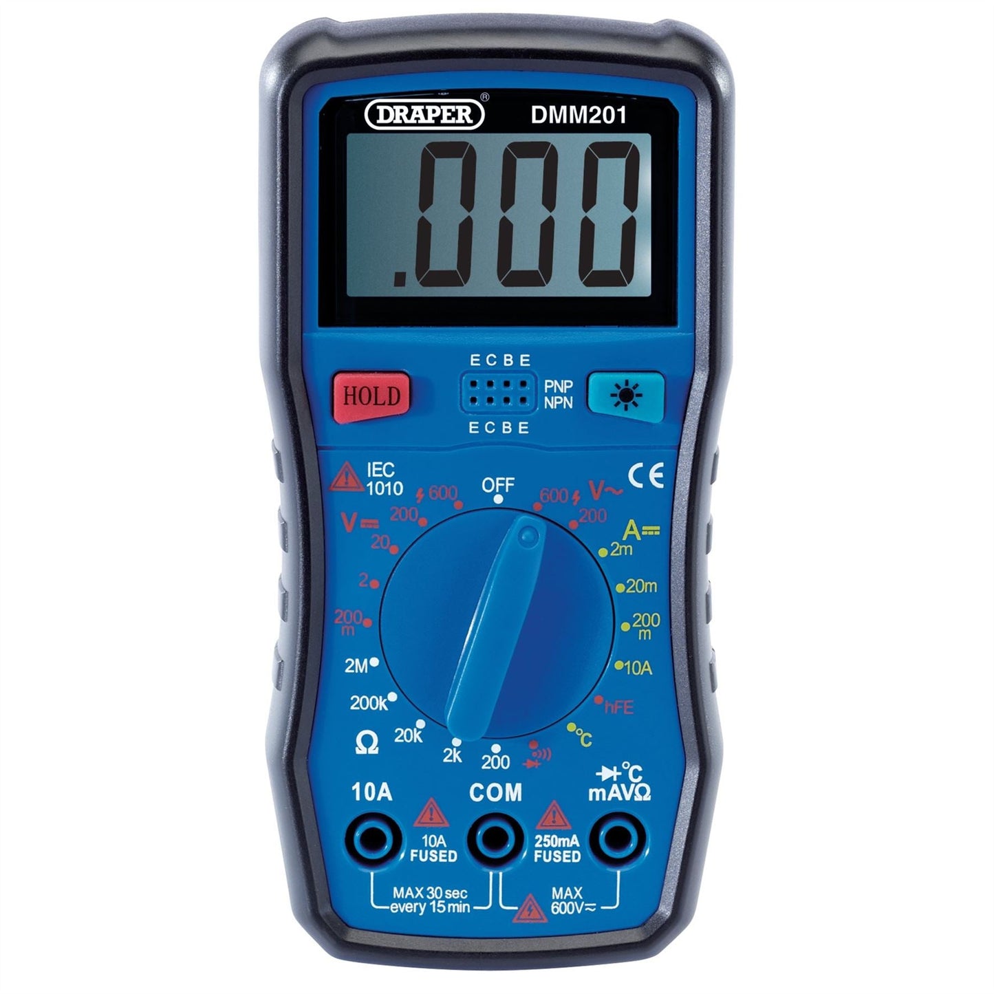 Draper 41818 Manual-Ranging Digital Multimeter 1 x Test Leads 1 x Temp Probe Draper