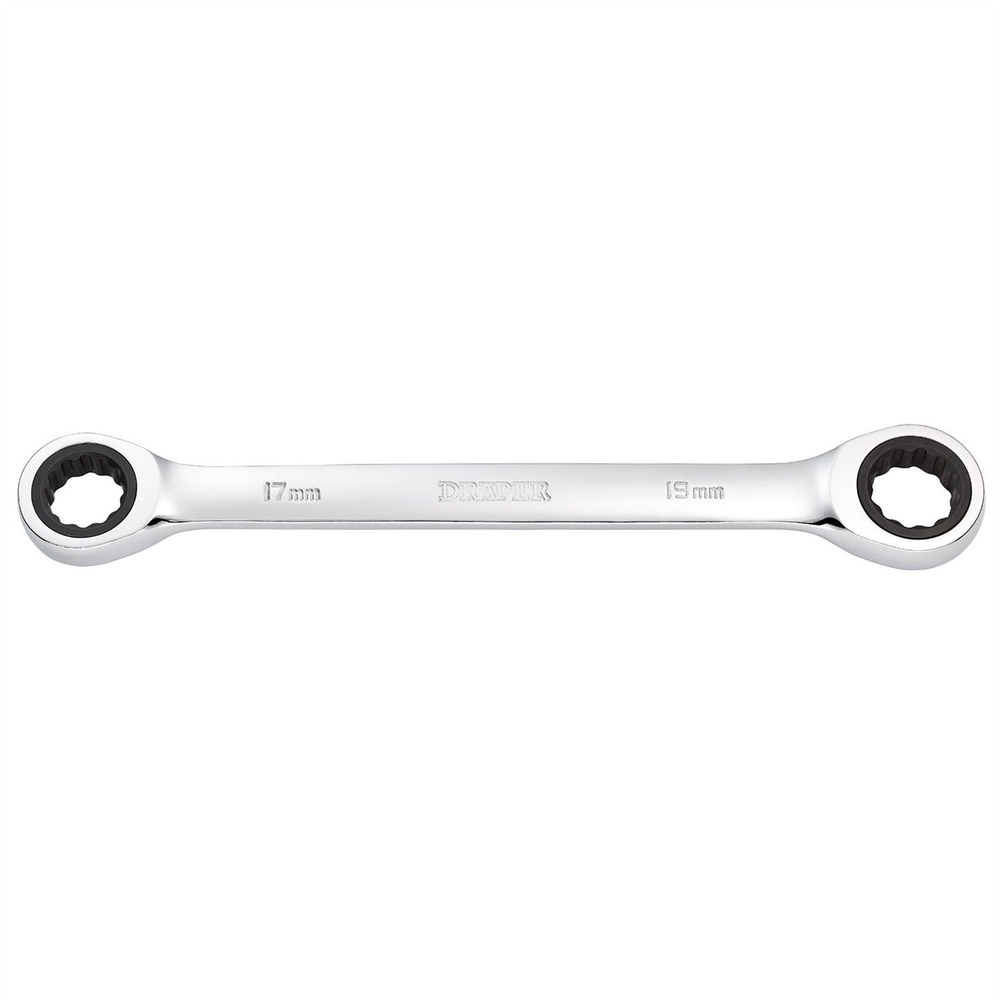 Draper 27740 HI-TORQ® Metric Double Ratchet Ring Spanner 17 x 19mm Draper