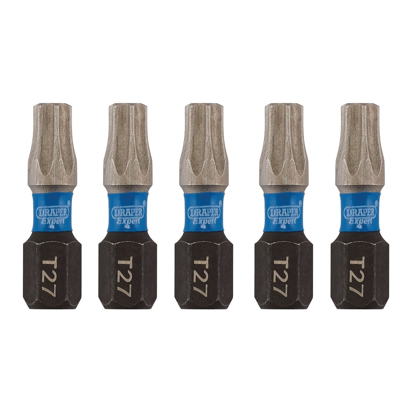 Draper 05495 Expert TX-STAR® Impact Screwdriver Bits T27 x 25mm 1/4" Hex Pack of 5 Draper