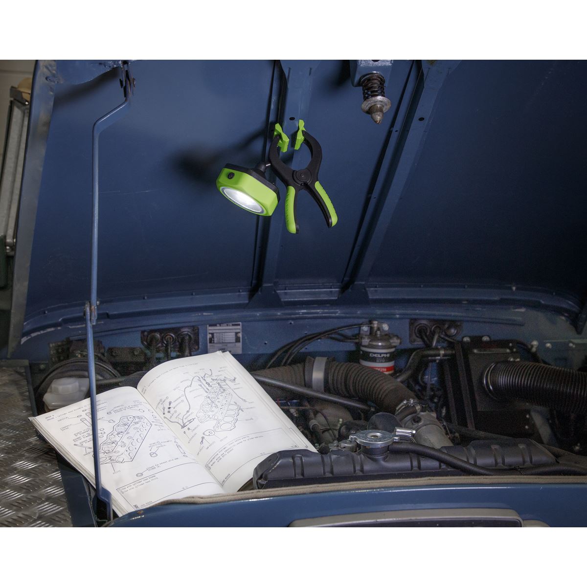 Sealey LED100C Work Light with Clamp 3W COB LED Sealey