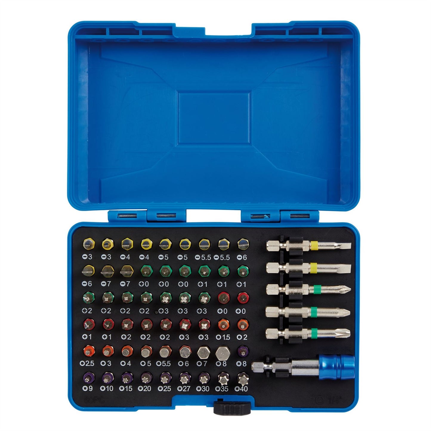 Draper 82405 Coloured Screwdriver Bit Set 60 Piece Draper