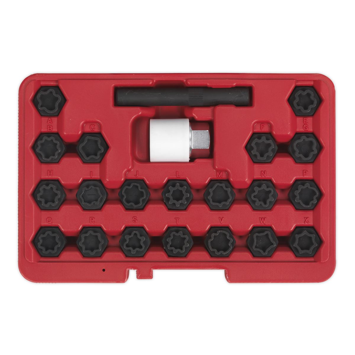 Sealey SX206 Locking Wheel Nut Key Set 22pc - Audi Sealey