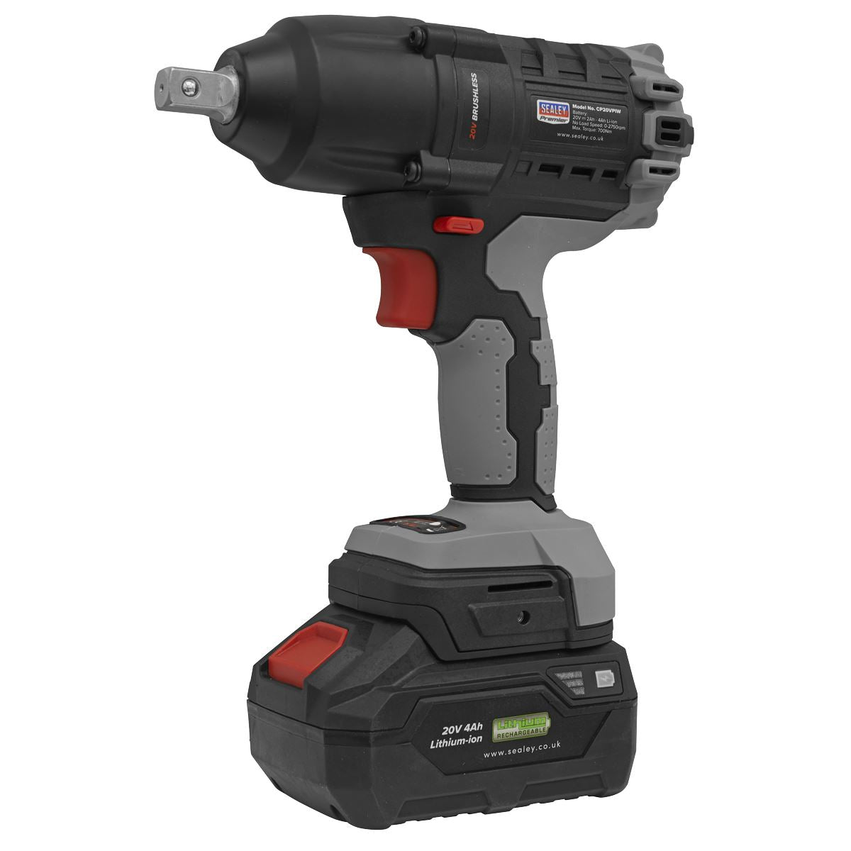 Sealey CP20VPIW Brushless Impact Wrench 20V SV20 Series 1/2"Sq Drive - Body Only Sealey