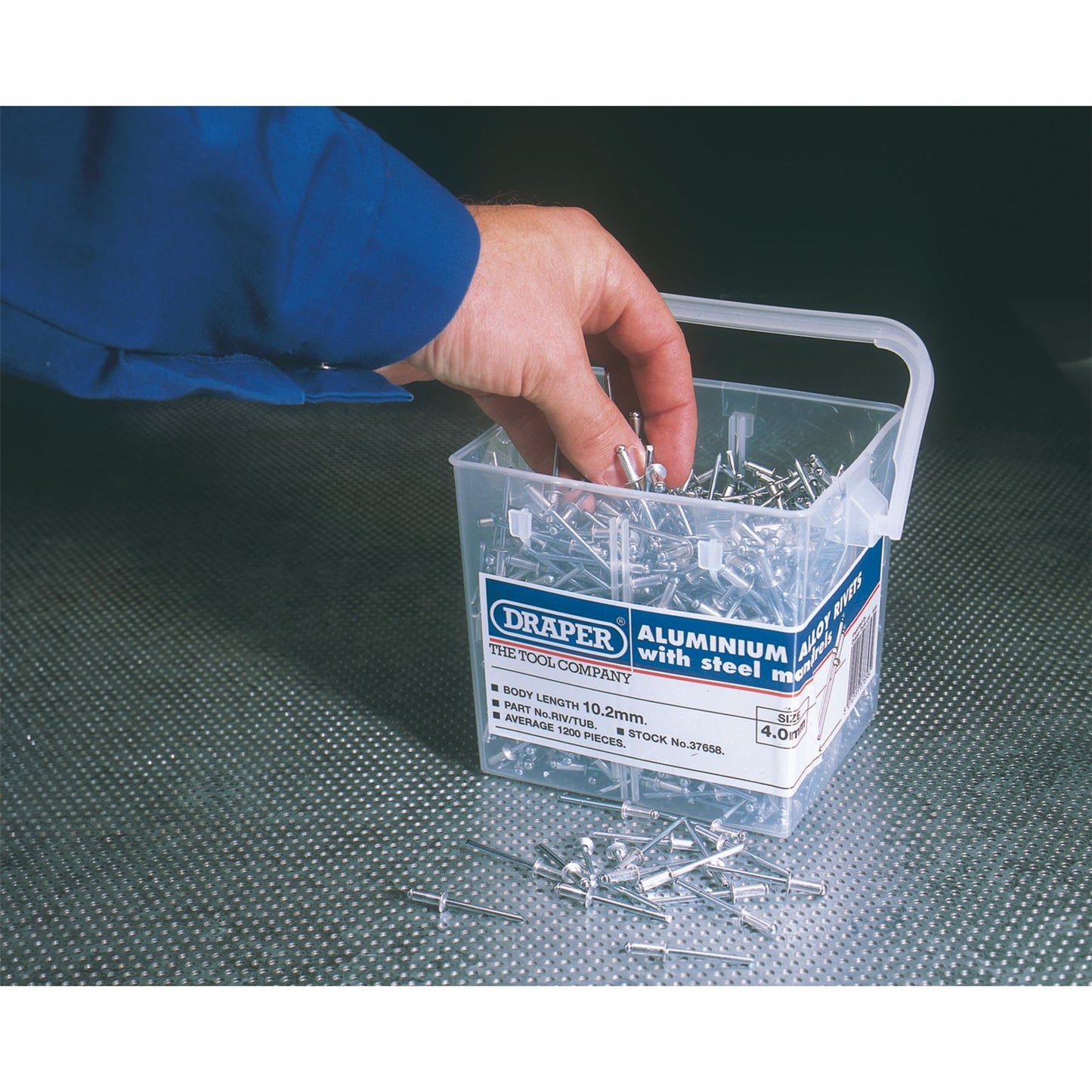Draper 37658 Blind Rivets 4.0 x 10.2mm Tub of 1200 Draper