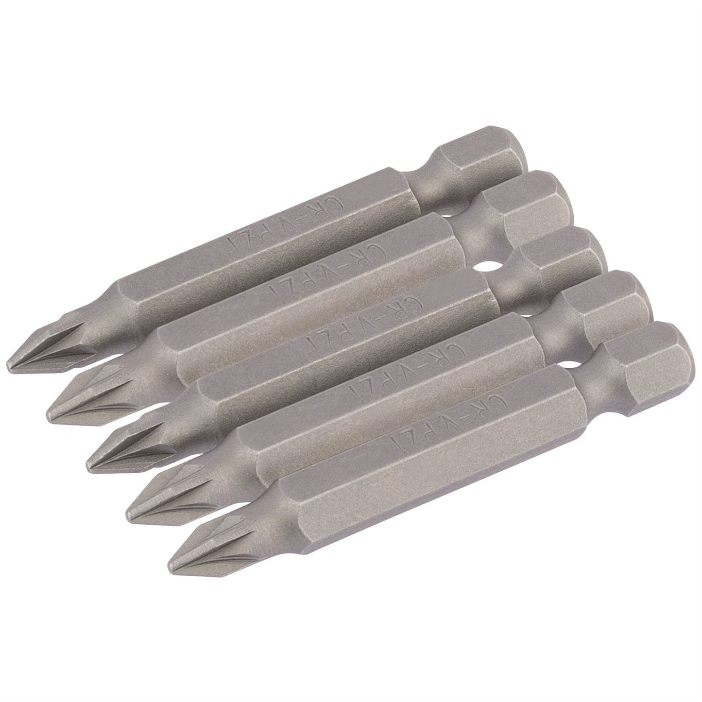 Draper 64281 PZ Type Insert Bit 1/4" Hex 50mm Long No.1 Pack of 5 Draper