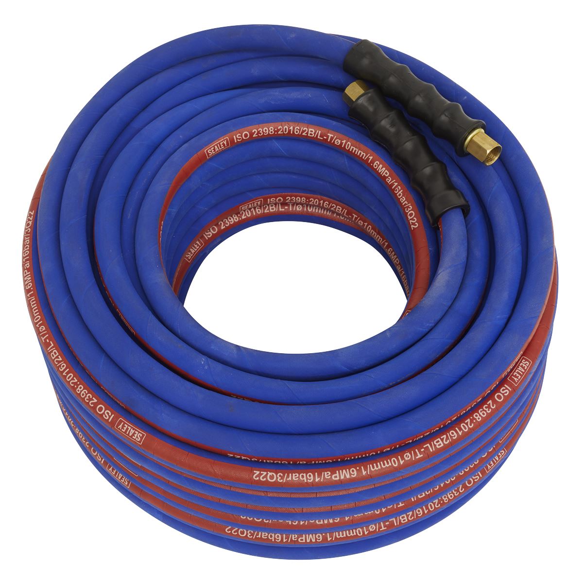 Sealey AH30R/38 Air Hose 30m x Ø10mm with 1/4"BSP Unions Extra-Heavy-Duty Sealey
