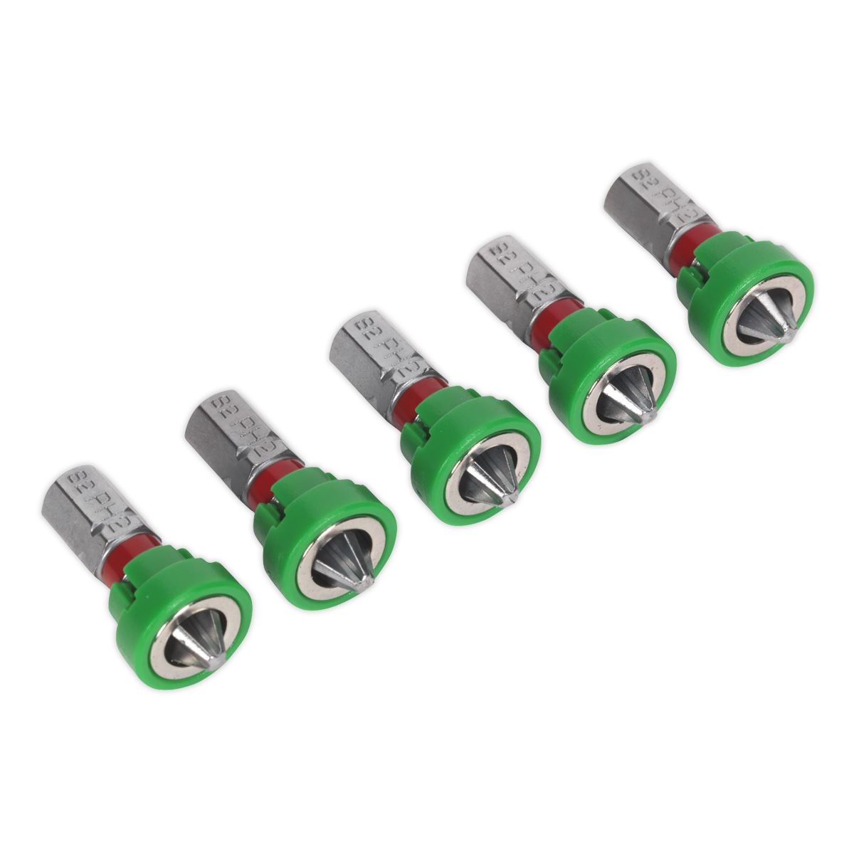 Sealey AK210520 Power Tool Bit Phillips #2 with Magnetic Holder S2 25mm Pack of 5 Sealey