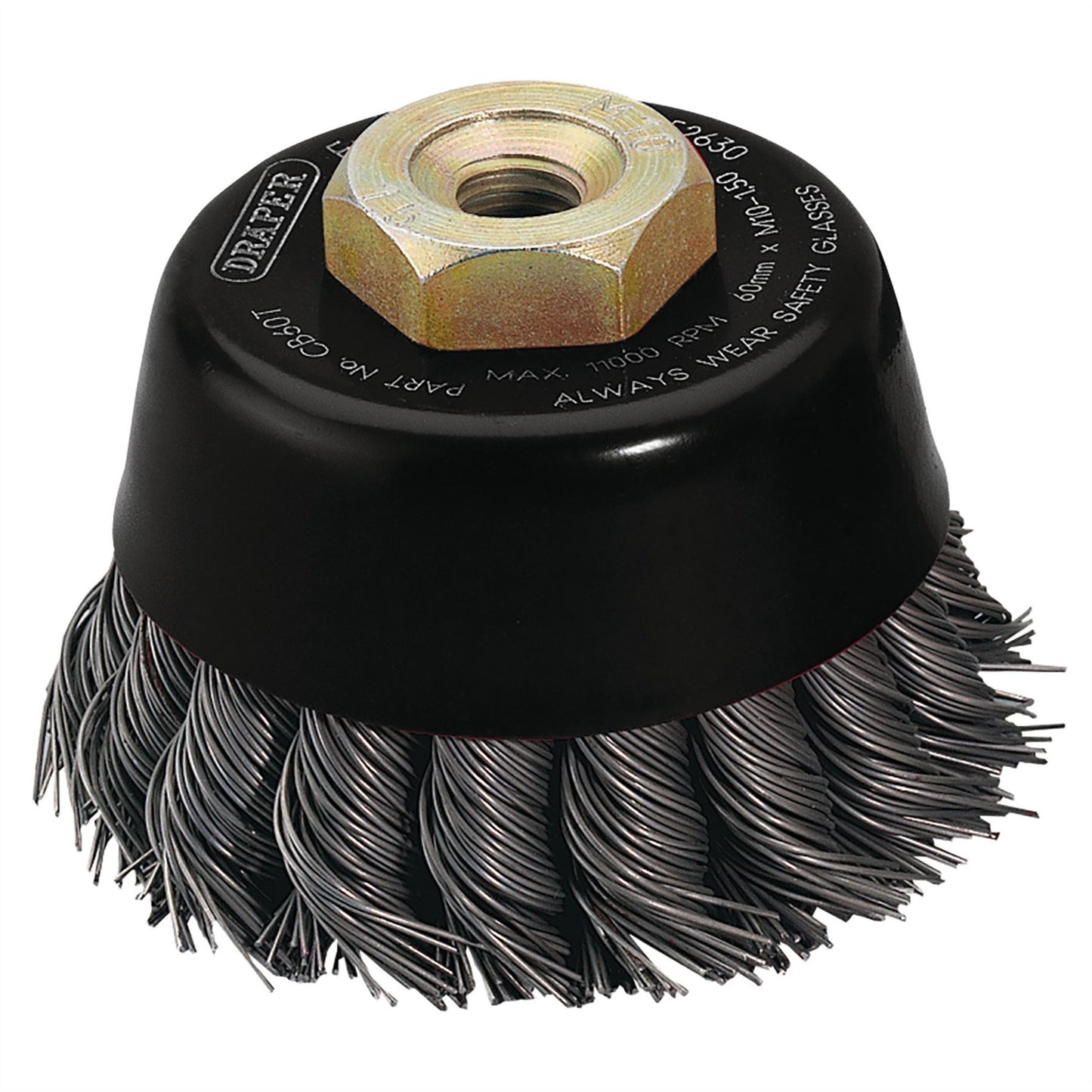 Draper 52630 Expert Steel Twist-Knot Wire Cup Brush 60mm M10 Draper