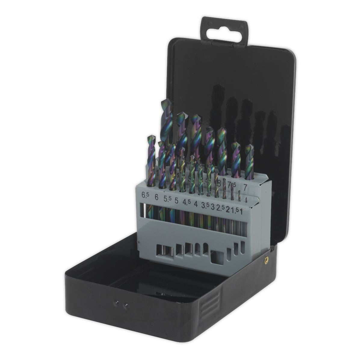 Siegen S0868 HSS Drill Bit Set 19pc Edge Ground Metric DIN 338 Siegen