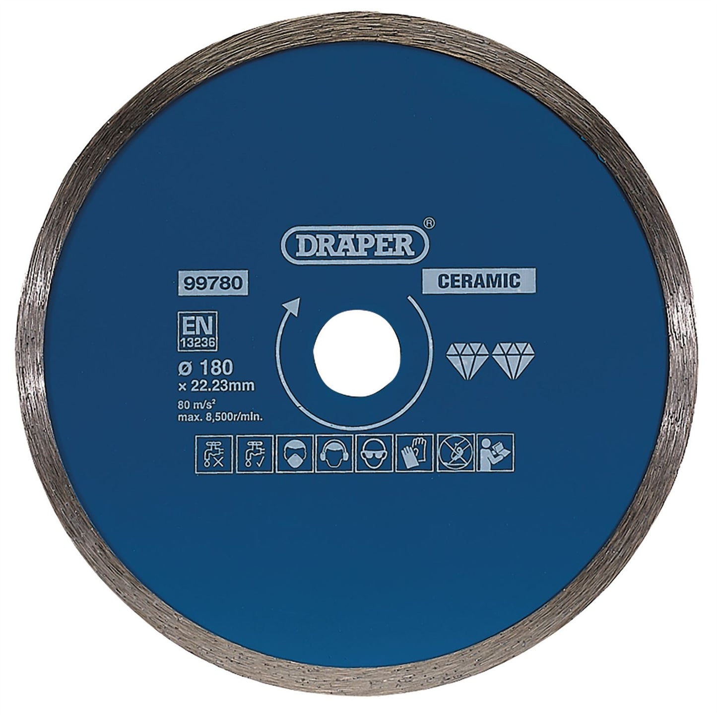 Draper 99780 Continuous Diamond Blade 180mm Draper