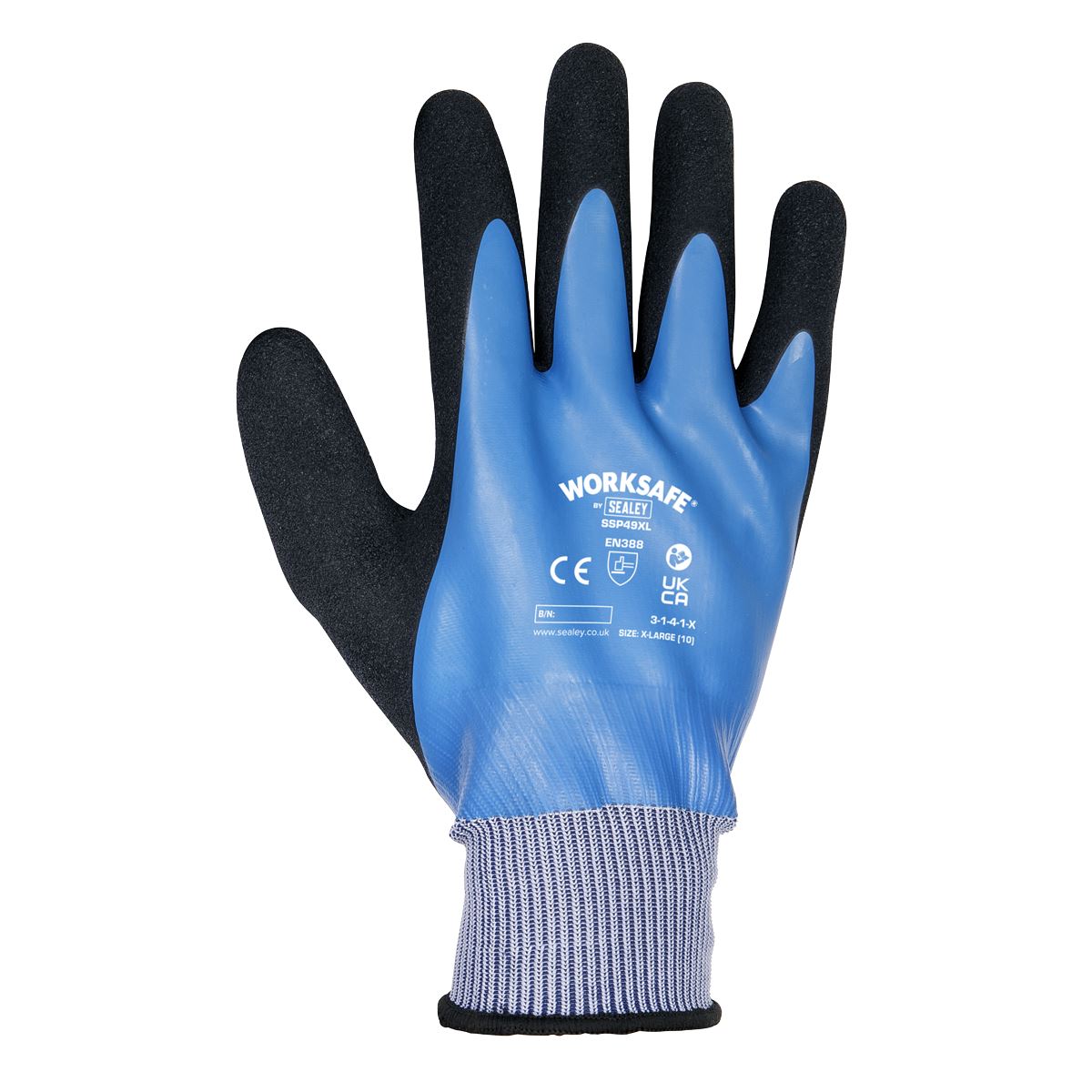 Sealey SSP49XL Waterproof Latex Gloves X-Large – Pair Sealey