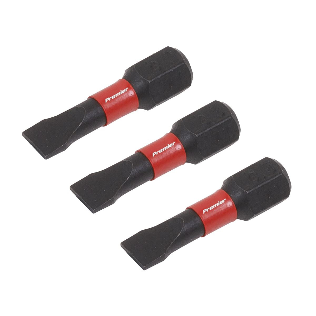 Sealey AK8202 Slotted 5.5mm Impact Power Tool Bits 25mm - 3pc Sealey