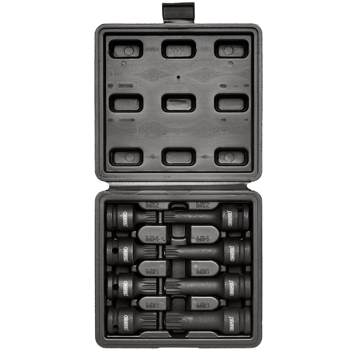 Draper 49460 Tamper Proof Impact Spline Set 1/2" Sq. Dr. 8 Piece Draper