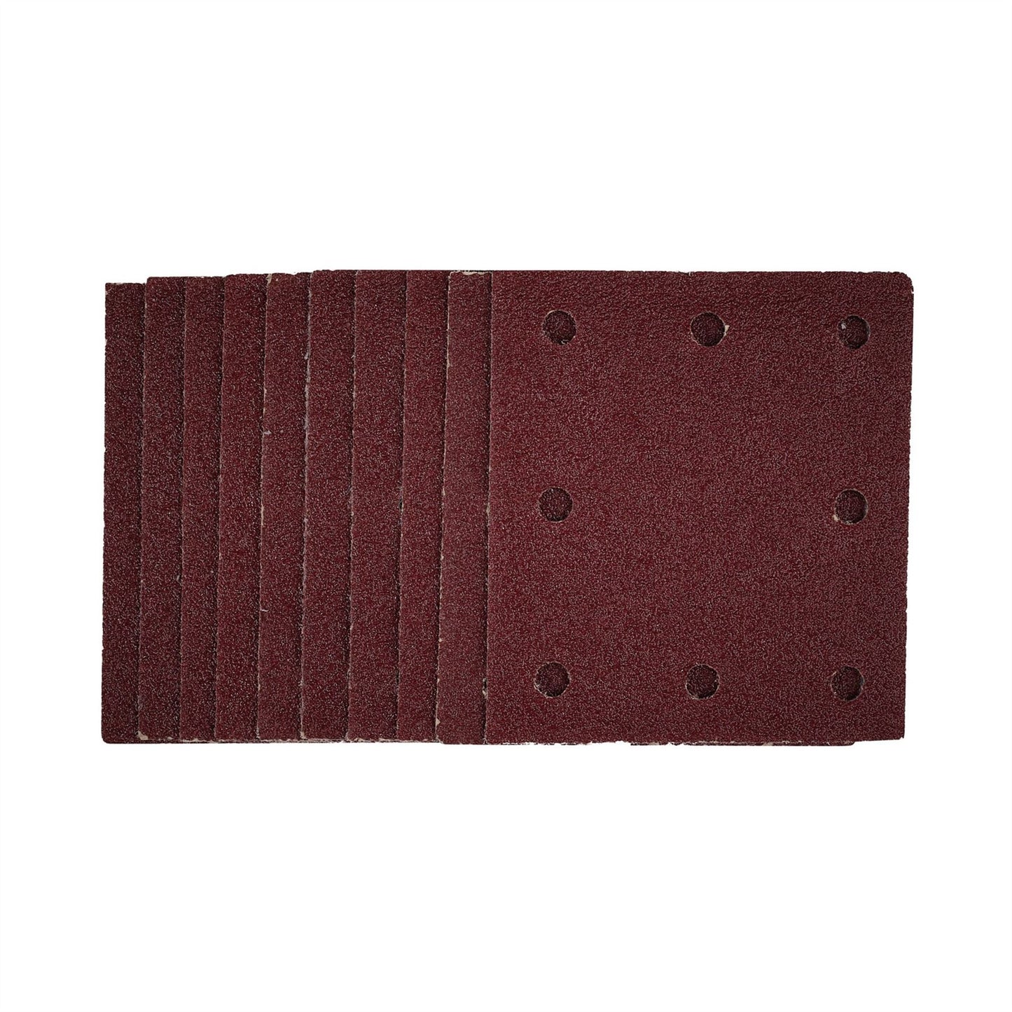 Draper 52388 1/4 Sanding Sheets with Hook and Loop 115 x 105mm 40 Grit Pack of 10 Draper