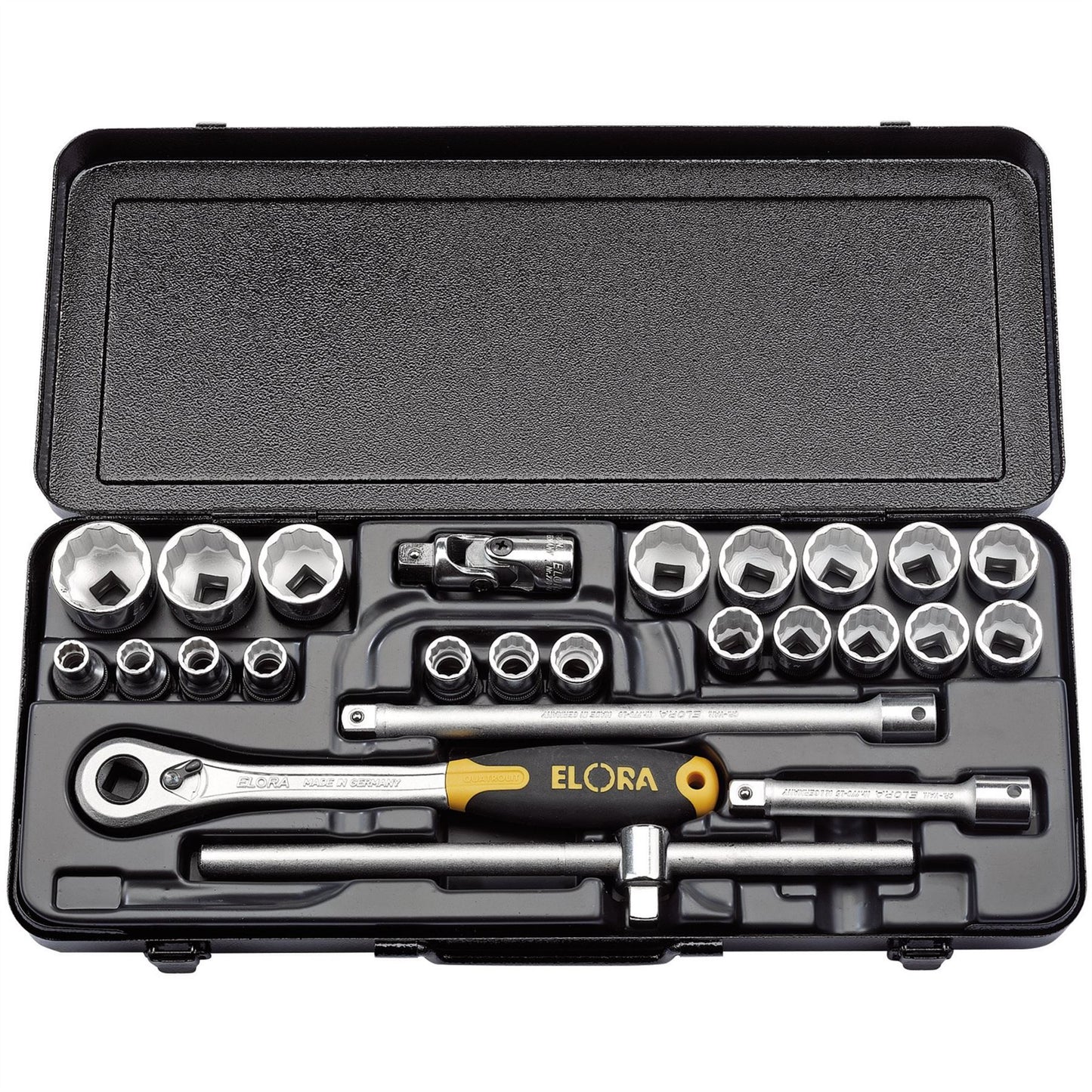 Elora 50648 Metric Socket Set 1/2" Sq. Dr. 25 Piece Elora