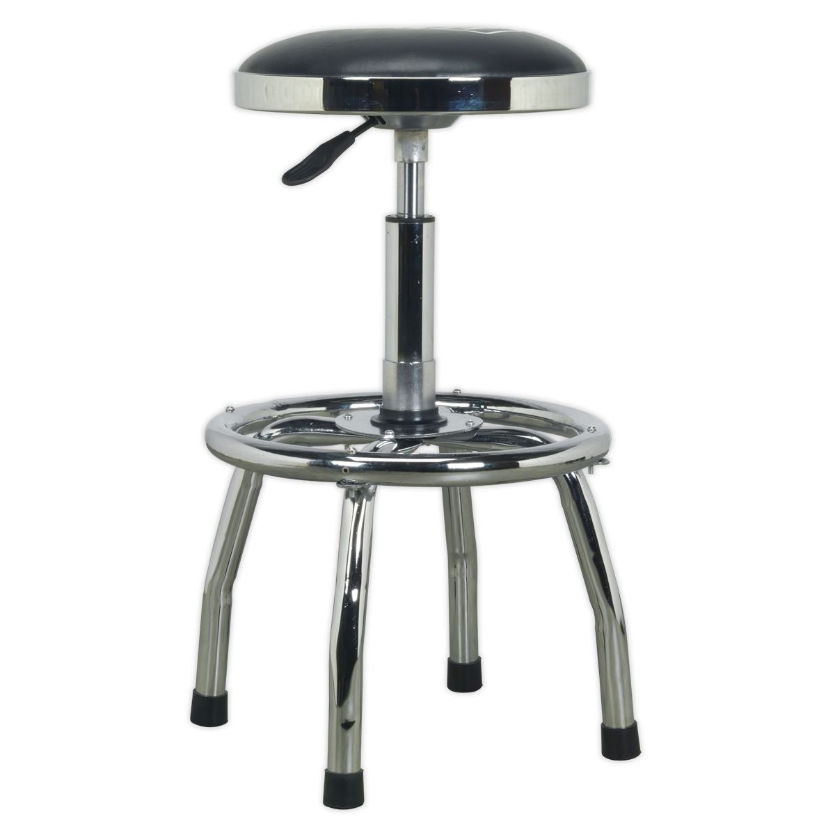 Sealey SCR17 Pneumatic Stool Heavy-Duty Workshop with Adjustable Height Swivel Seat Sealey