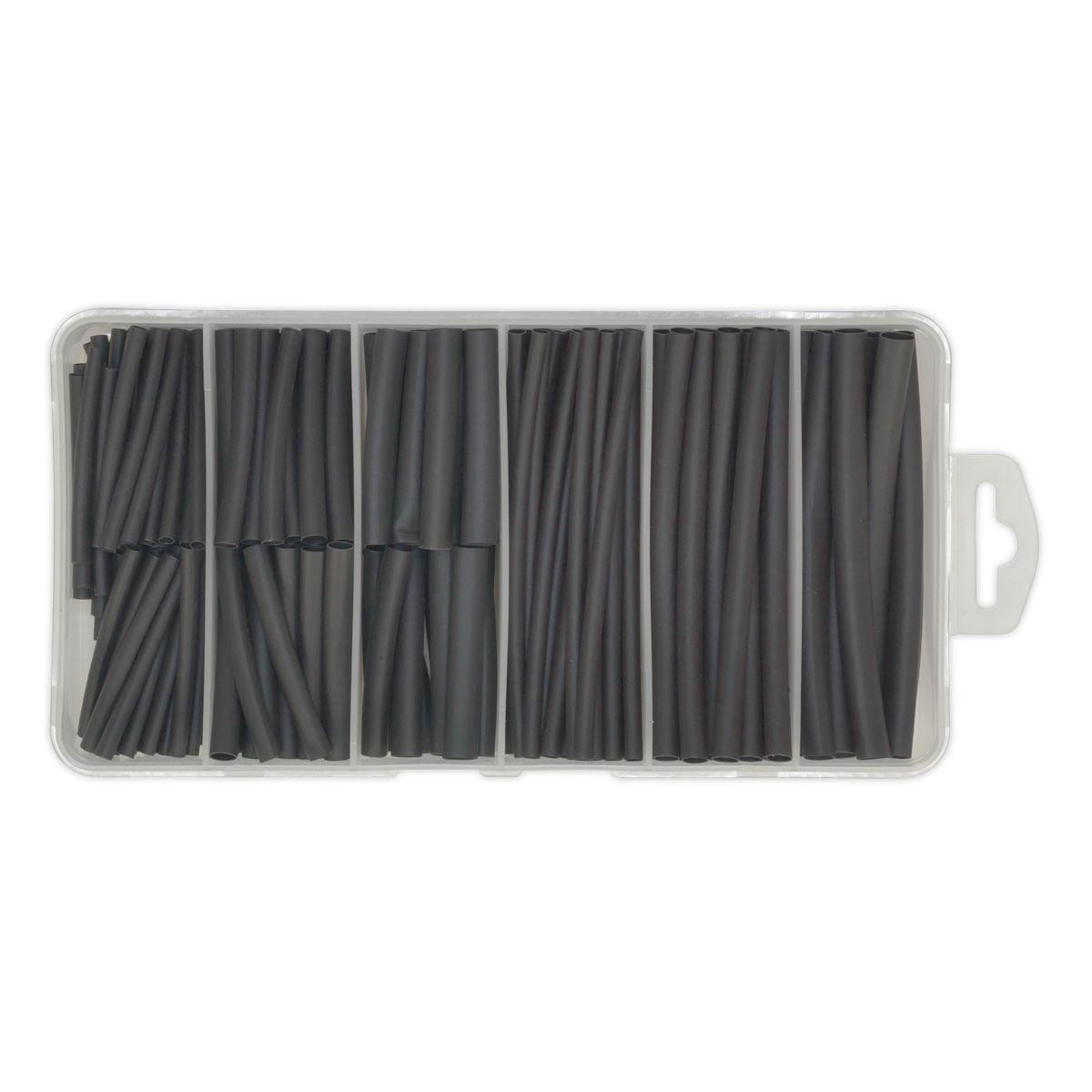 Sealey HST501B Heat Shrink Tubing Assortment 180pc 50 & 100mm Black Sealey