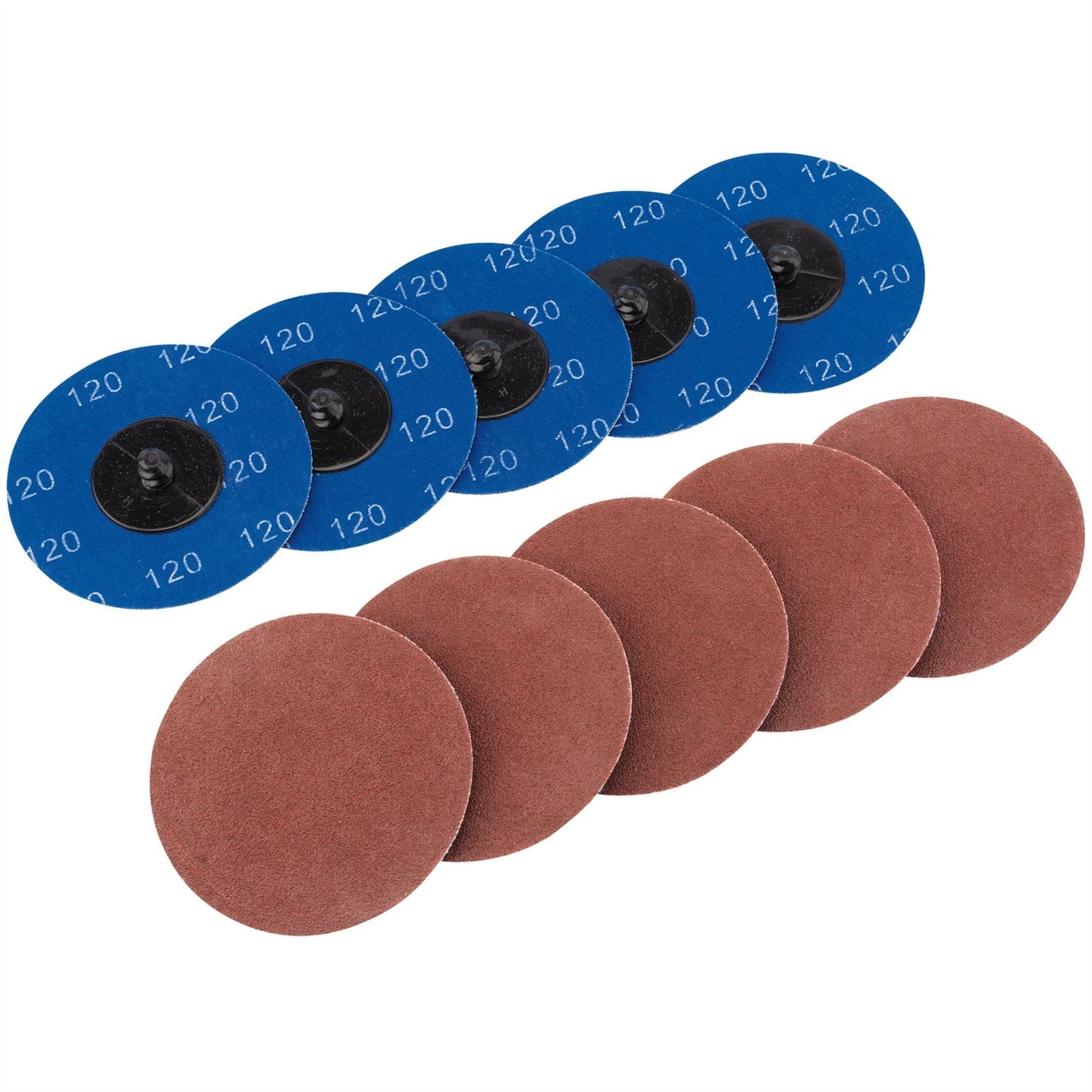 Draper 75617 Aluminium Oxide Sanding Discs 75mm 120 Grit Pack of 10 Draper