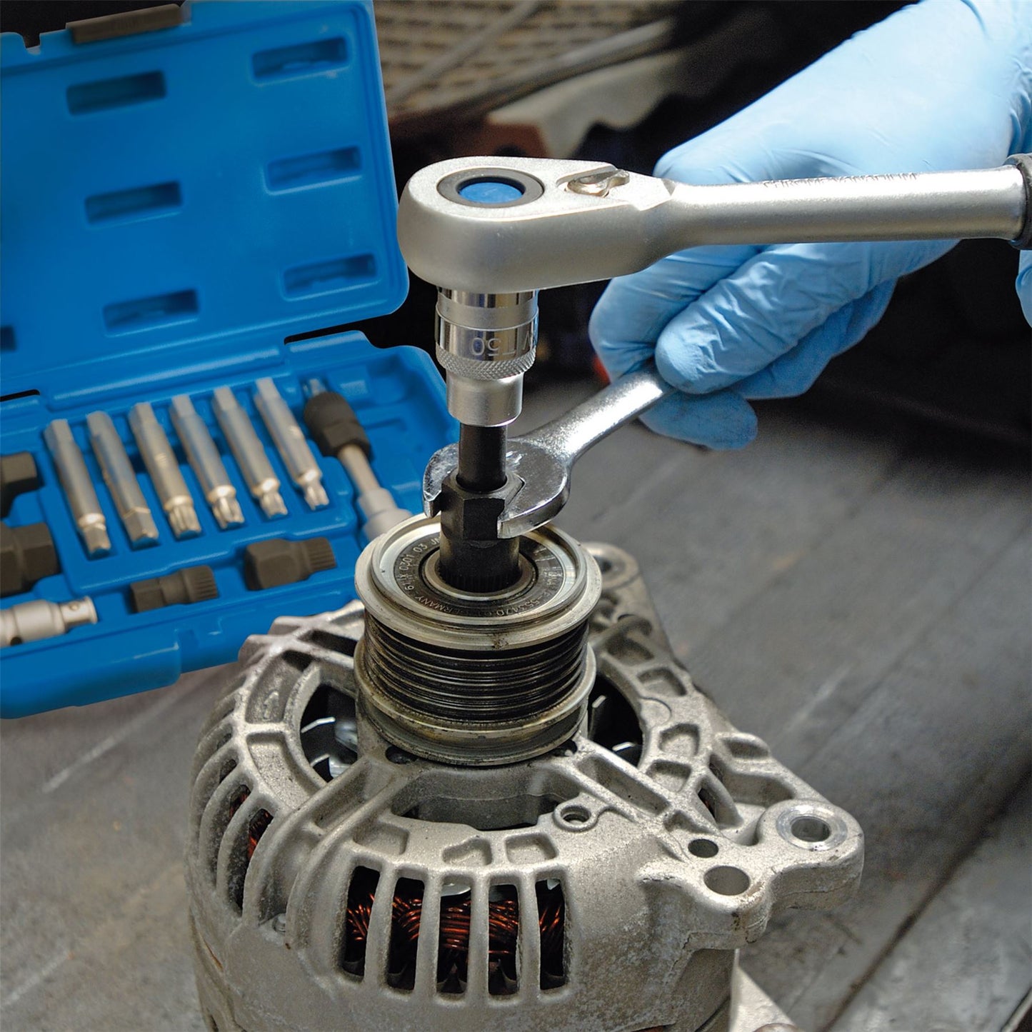 Draper 31913 Alternator Pulley Tool Kit 13 Piece Draper