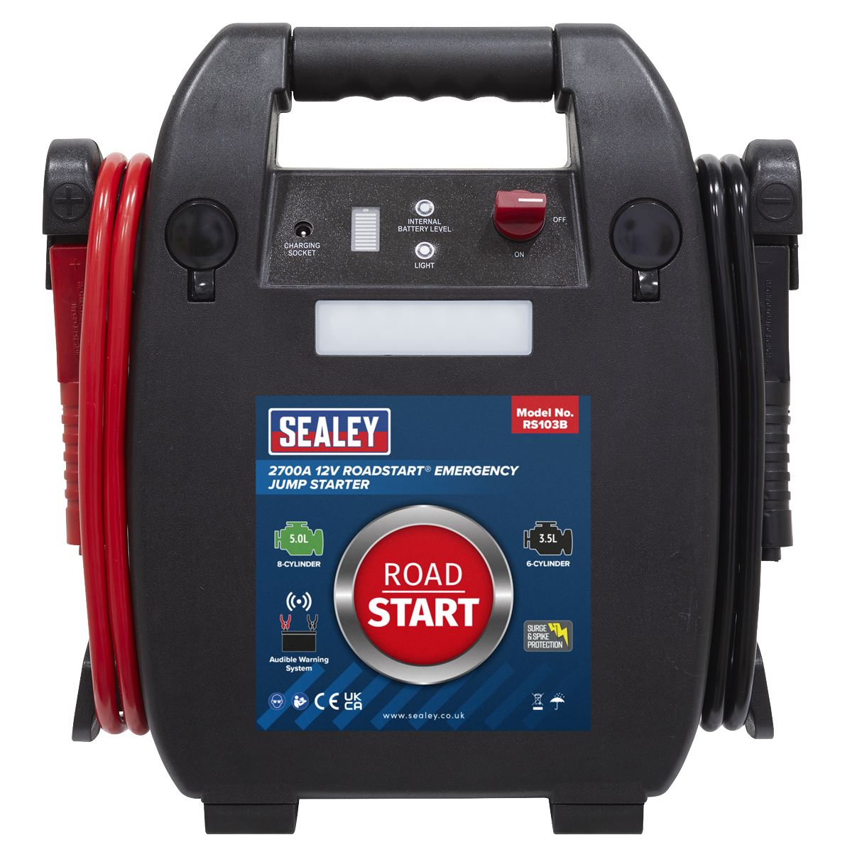 Sealey RS103B RoadStart® Emergency Jump Starter 12V 5L 8-Cylinder Sealey