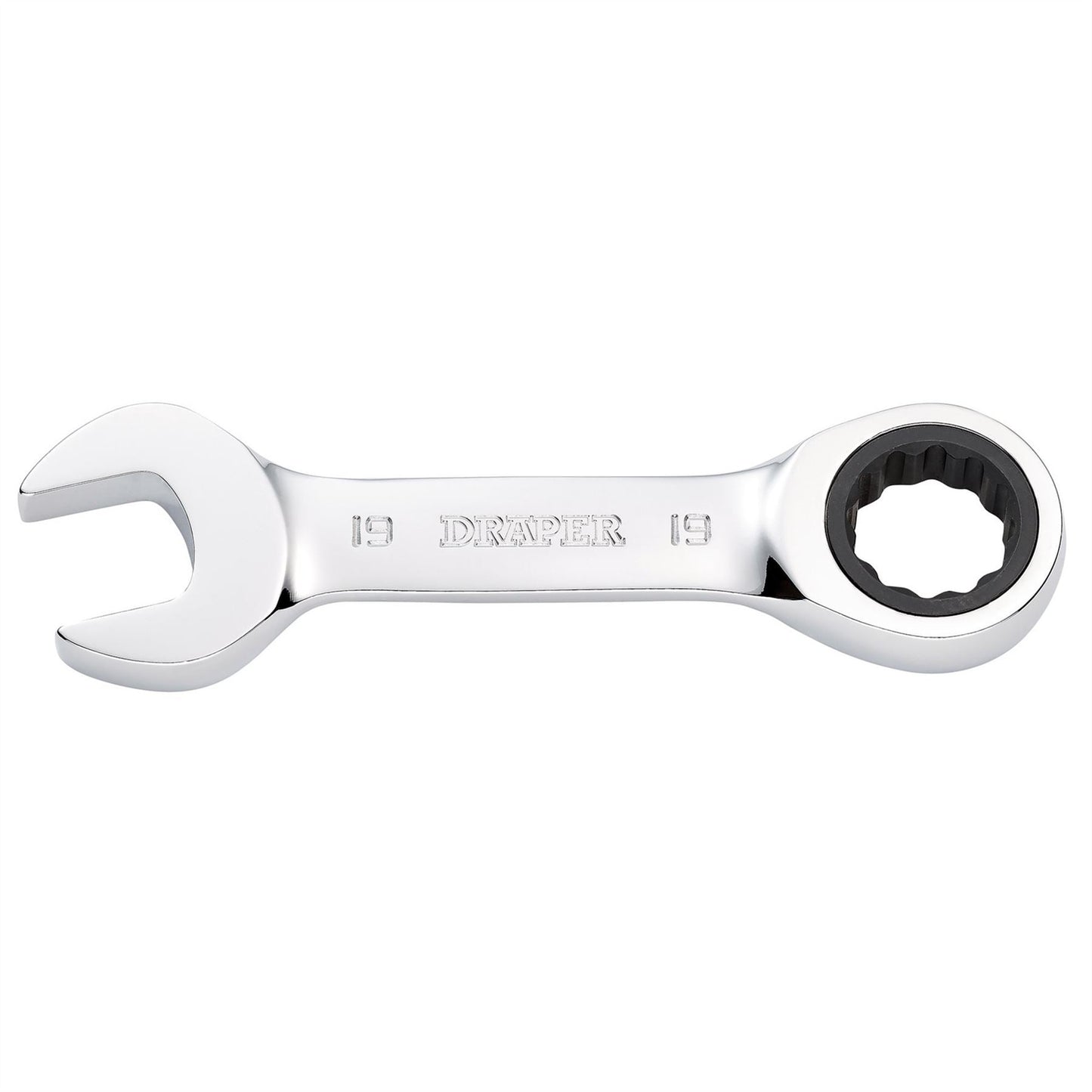 Draper 27930 HI-TORQ® Metric Stubby Ratchet Combination Spanner 19mm Draper