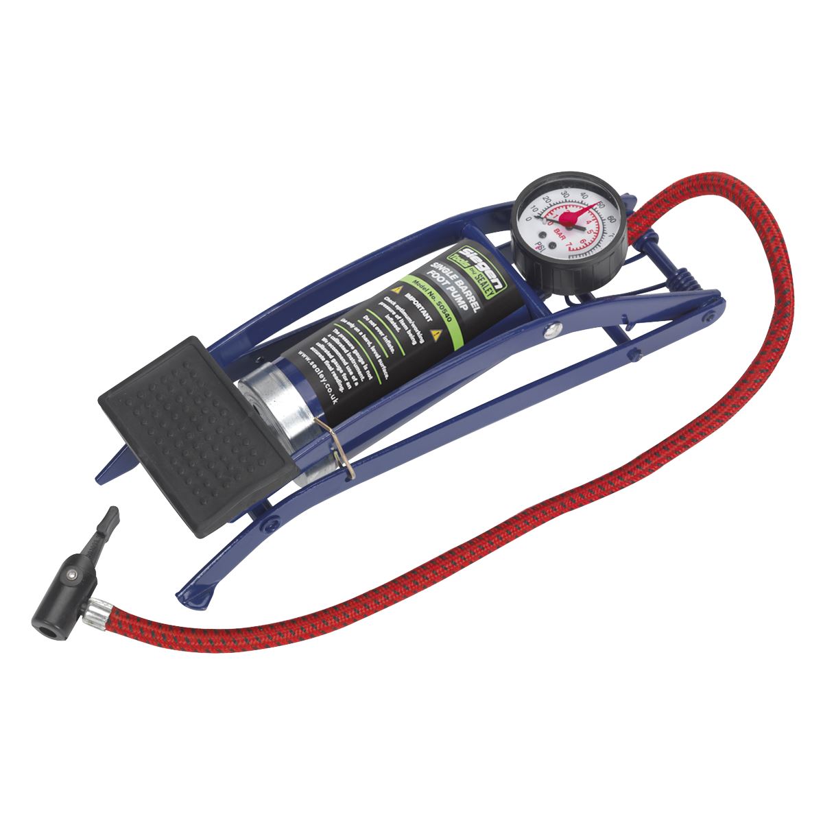 Siegen S0540 Foot Pump Single Barrel Siegen