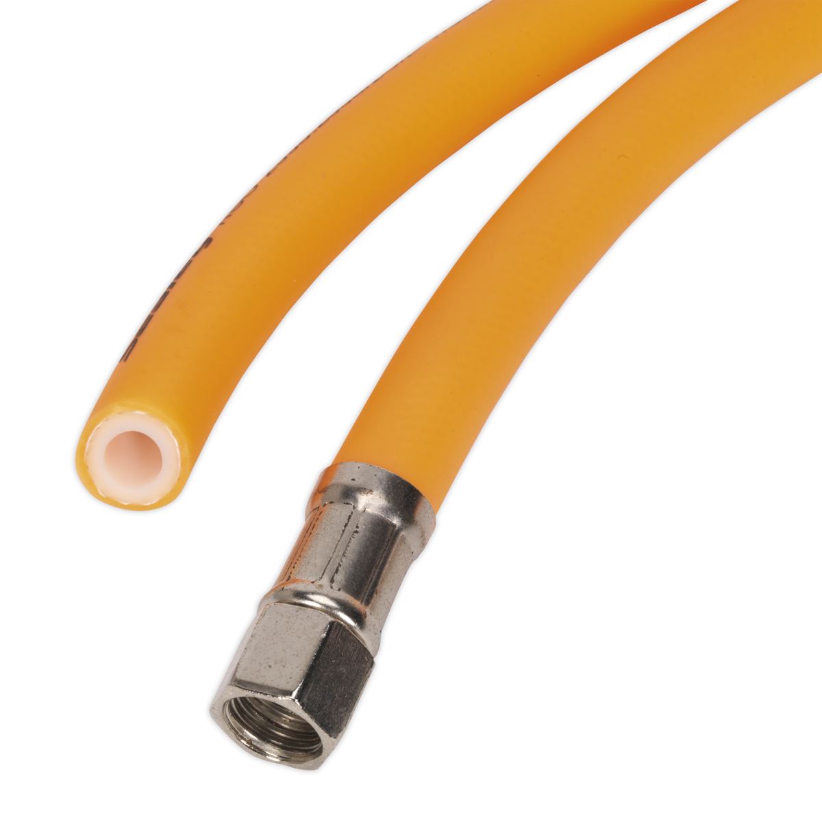 Sealey AHHC1538 Air Hose 15m x Ø10mm Hybrid High-Visibility with 1/4"BSP Unions Sealey