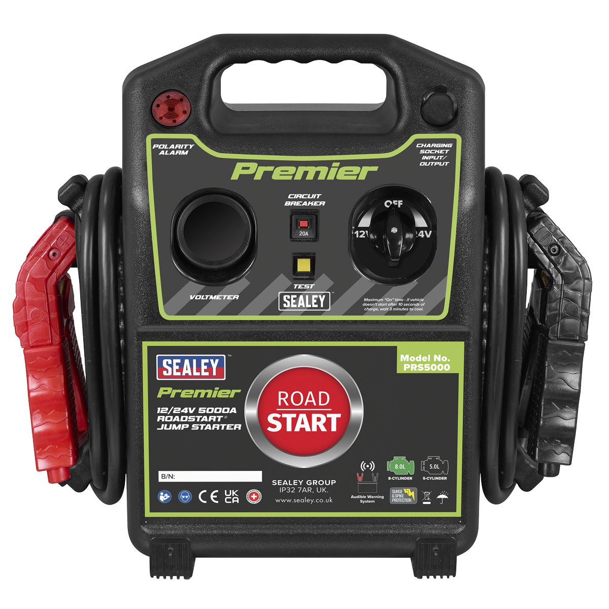 Sealey PRS5000 12/24V Premier RoadStart® Jump Starter 5000A Sealey