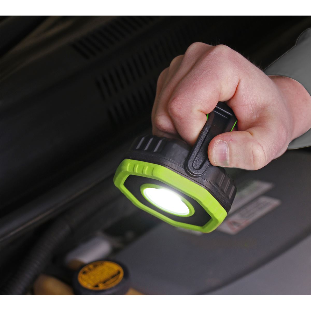 Sealey LED700P Rechargeable Pocket Floodlight with Magnet 360° 7W COB LED - Green Sealey