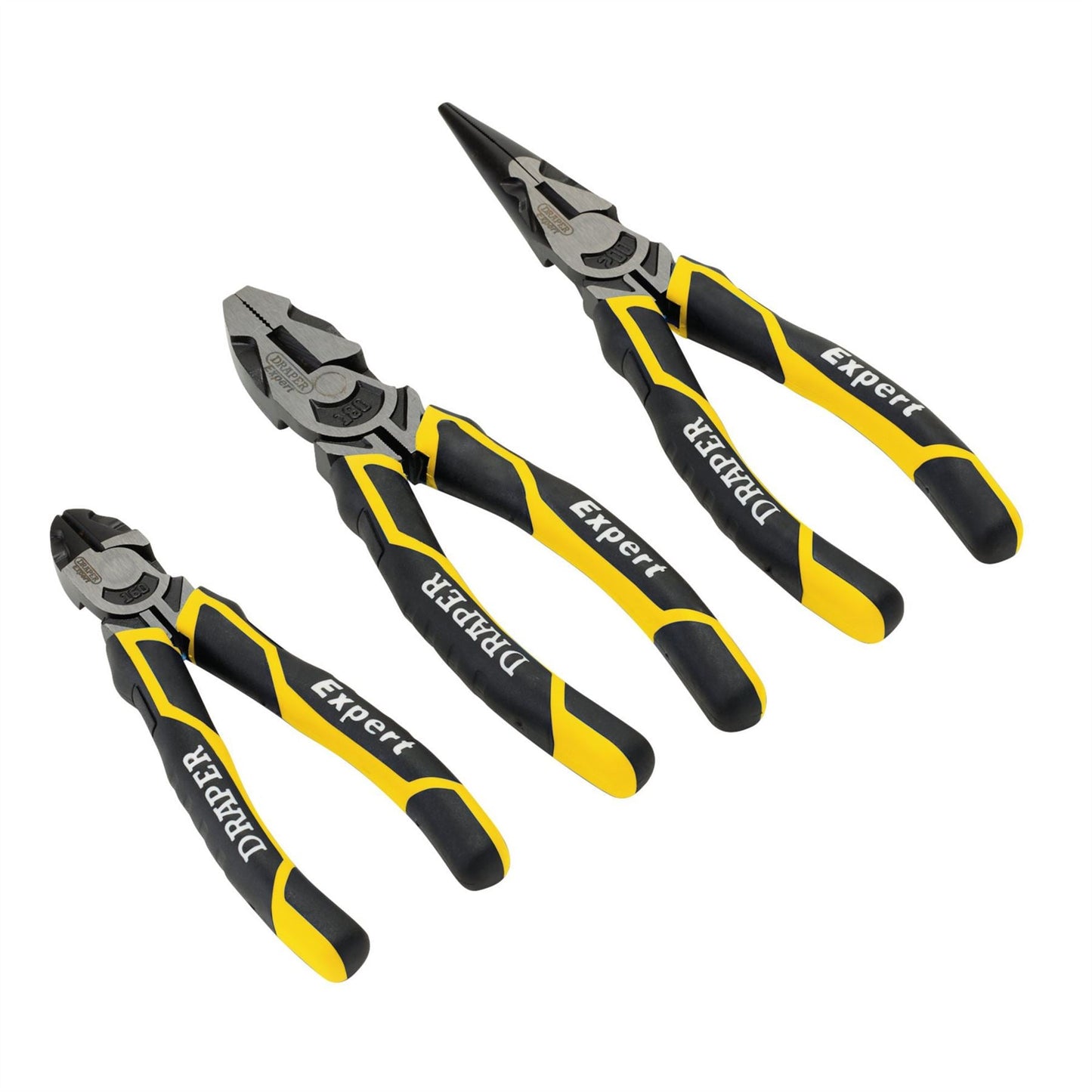 Draper 28038 Expert High Leverage Plier Set Yellow 3 Piece Draper